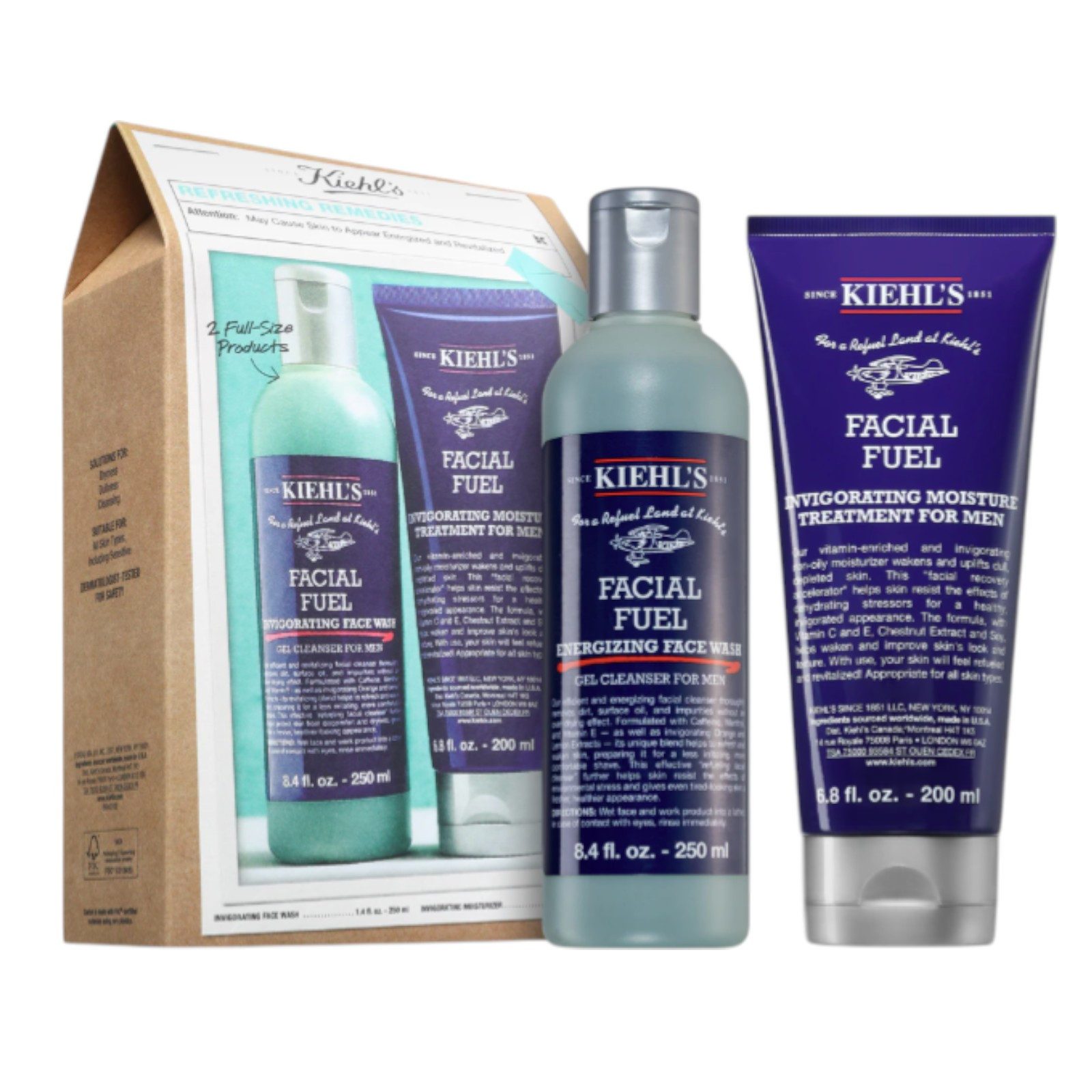Kiehls Gesichtspflege-Set Kiehl's Facial Fuel Refreshing Remedies Set, 2-tlg.