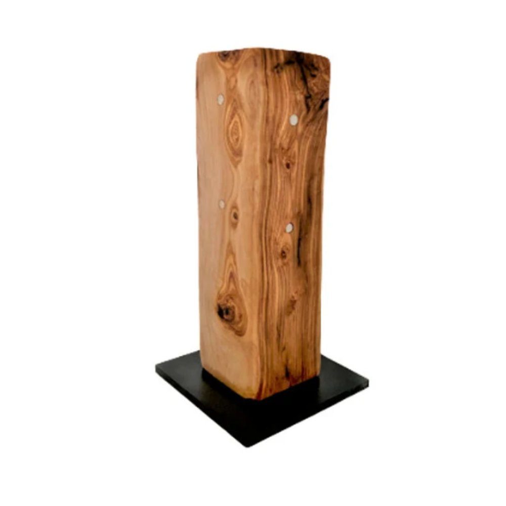 Magnet-Messerblock Messerblock TOWER aus Olivenholz, Magnetleiste