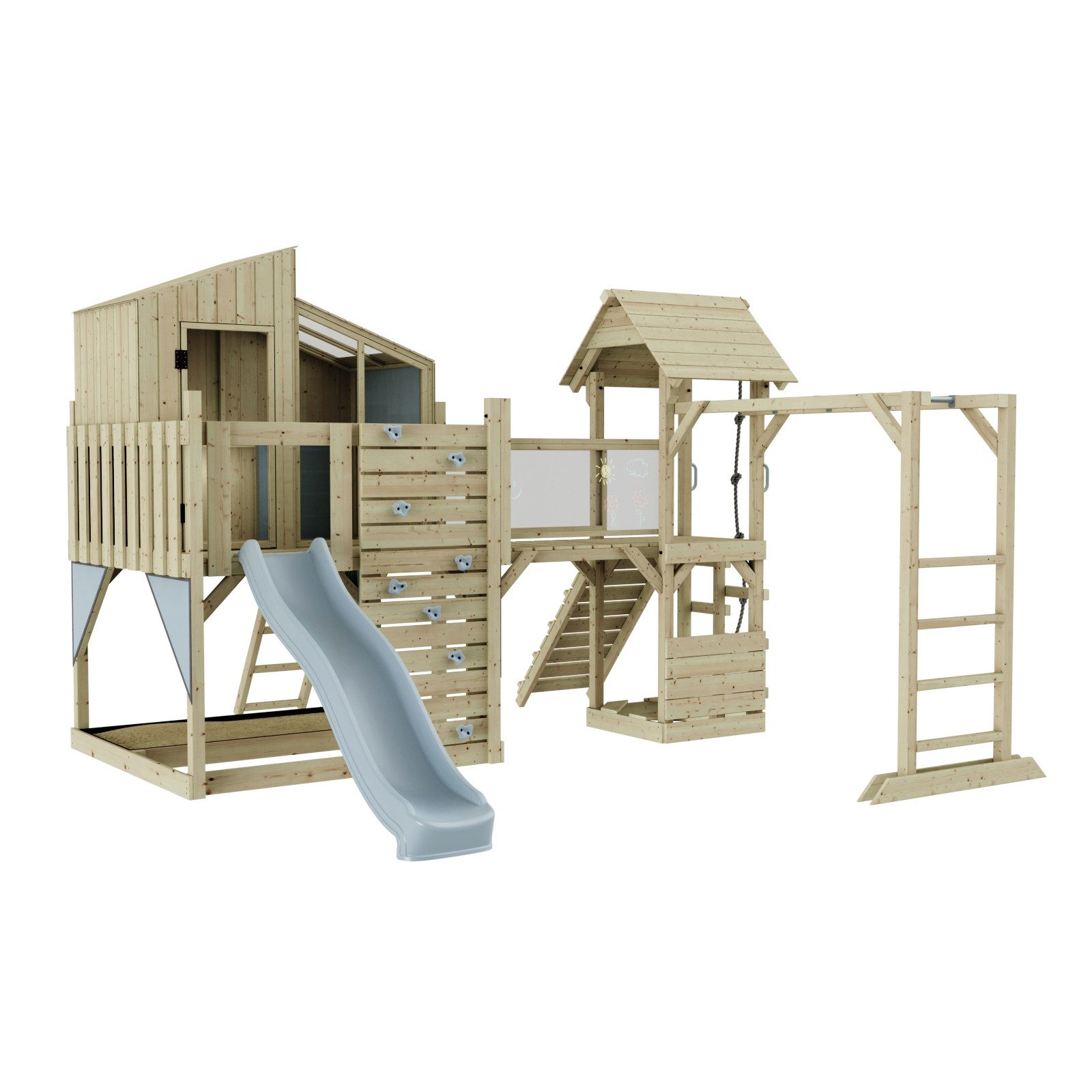 OutdoorToys Spielturm Ludvig, aus Holz mit Rutsche