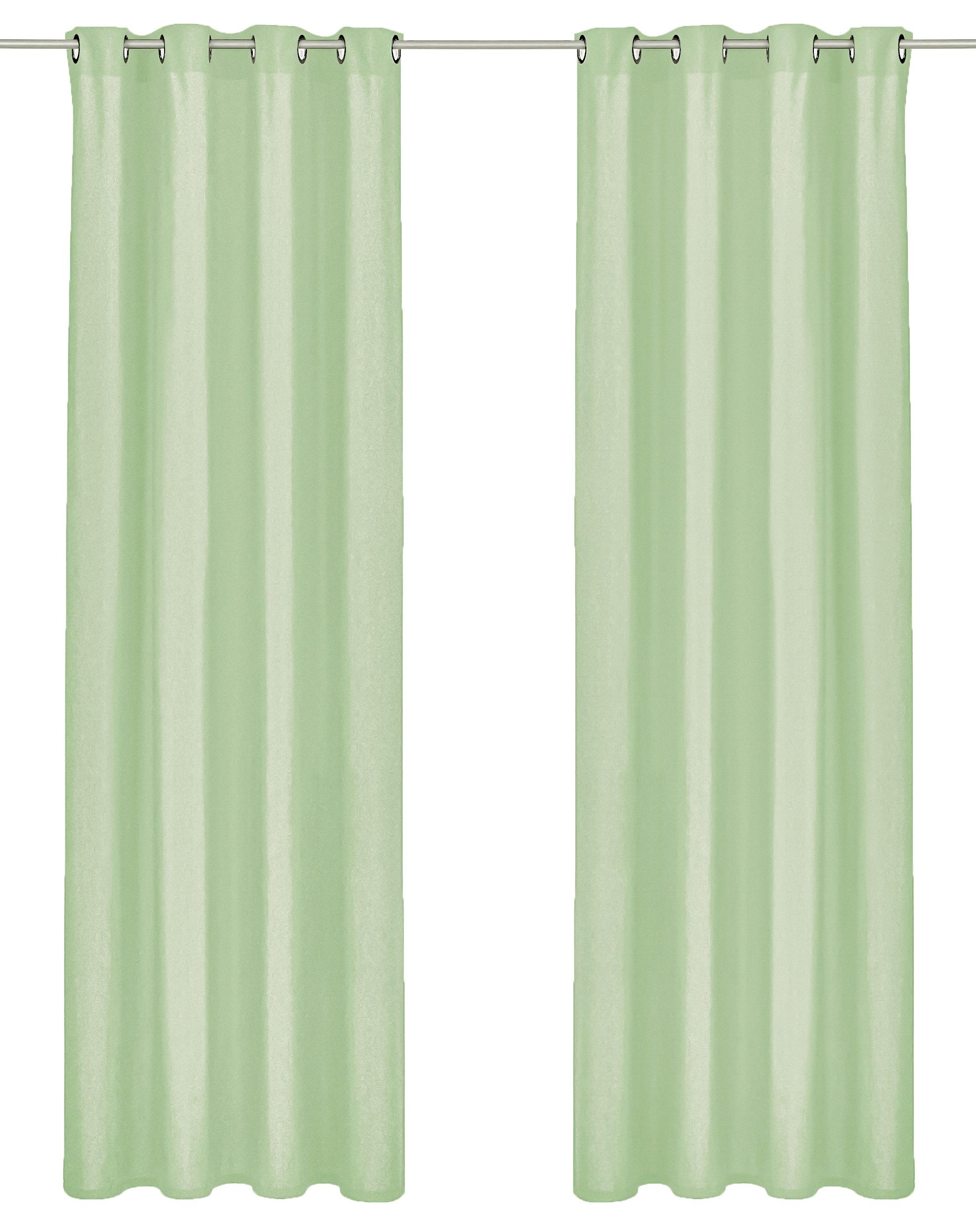 OTTO home Vorhang Raja (2 St), Ösen, blickdicht, Polyester, einfarbig, Einfache Montage, Pflegeleicht, Ösen, 2 er Pack, uni