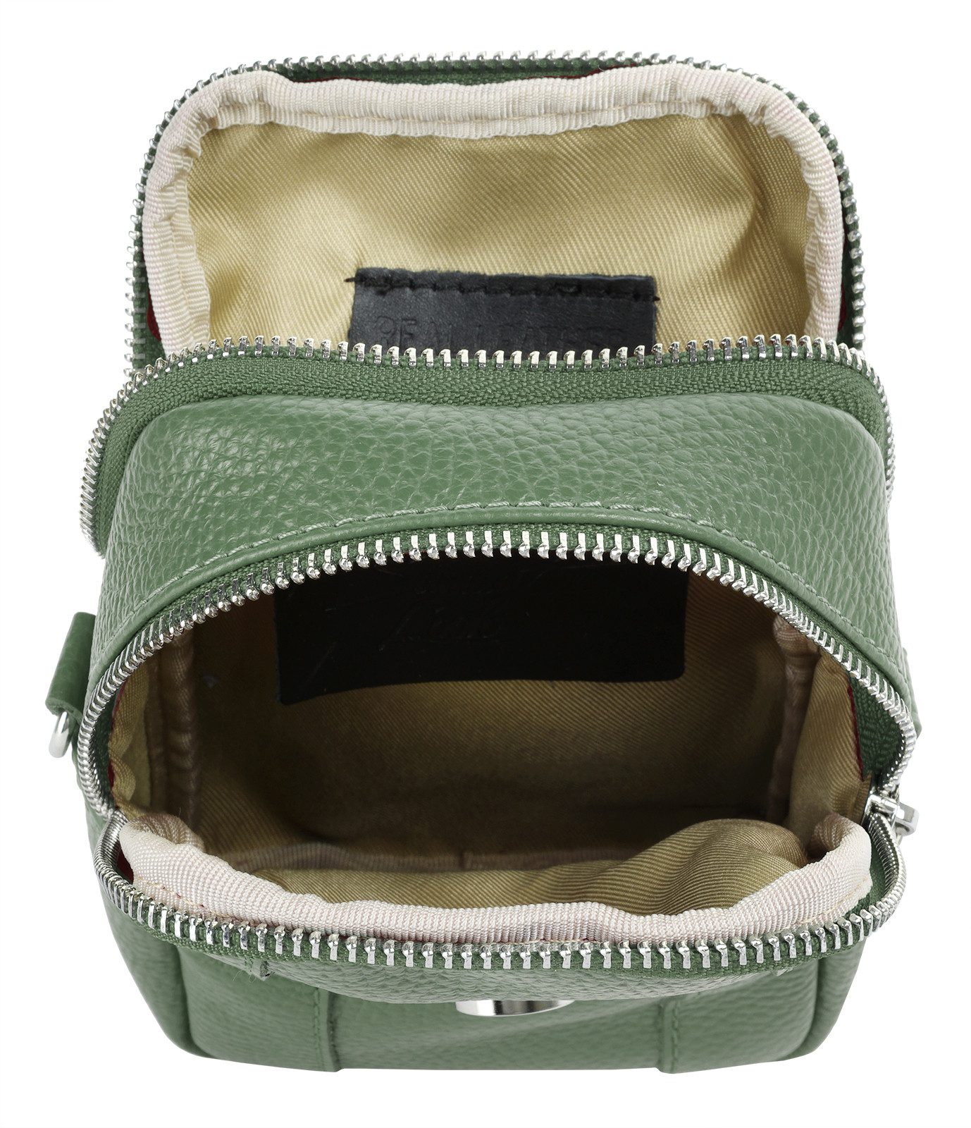 Samantha Look Umhängetasche, echt Leder, Made in Italy