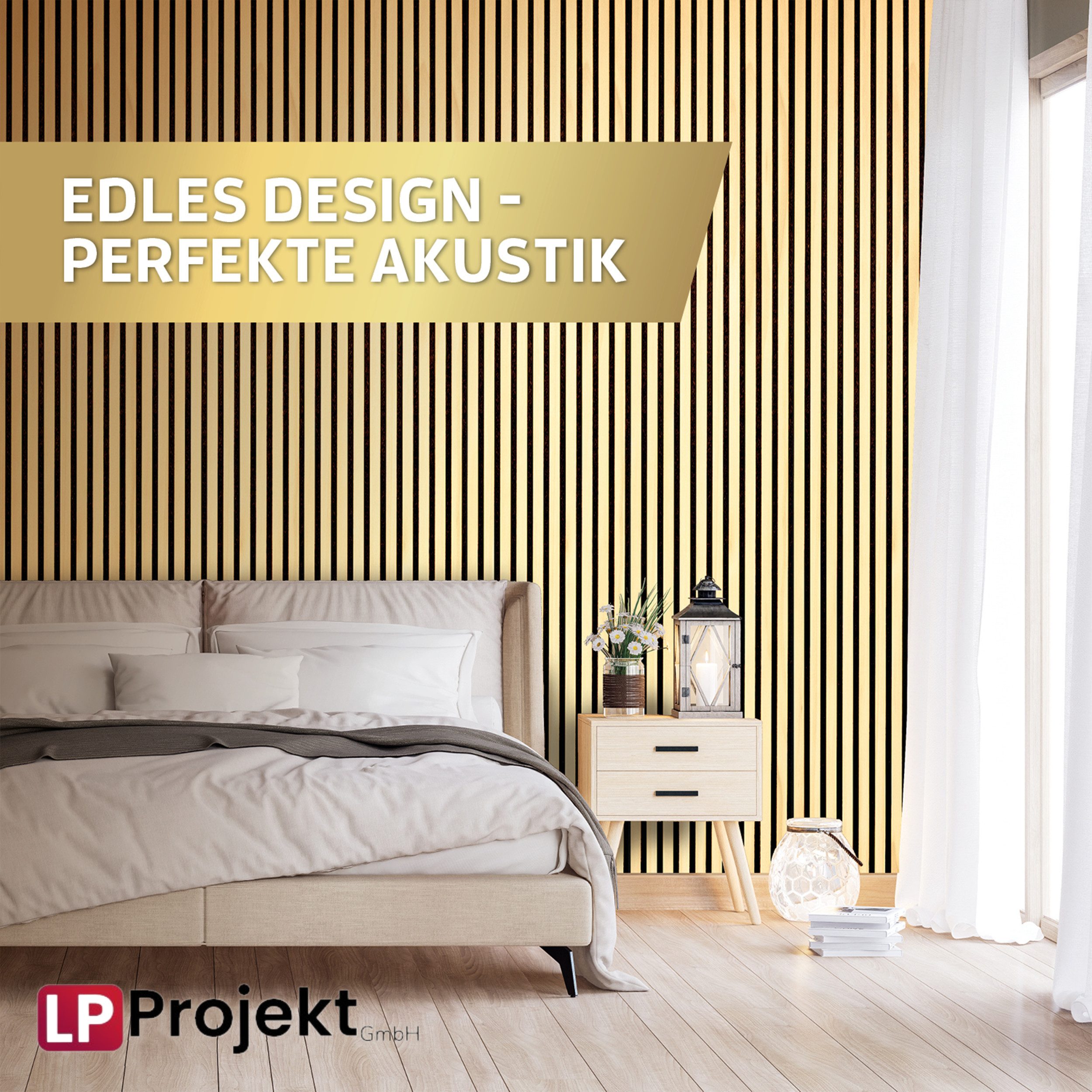 LP projekt Akustikplatte Effektive Wandpaneele für ruhige Räume & moderne Raumgestaltung, (1-St., Verfügbar in Breiten 120–300 cm und Längen 40/60 cm), Schallab – Bild 3 von 5