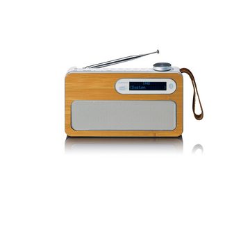 Lenco PDR-040EF Digitalradio (DAB) (DAB+,FM, 3 W, Bluetooth 5.0 und 12-16 Stunden Akkulaufzeit im Bambus Design)