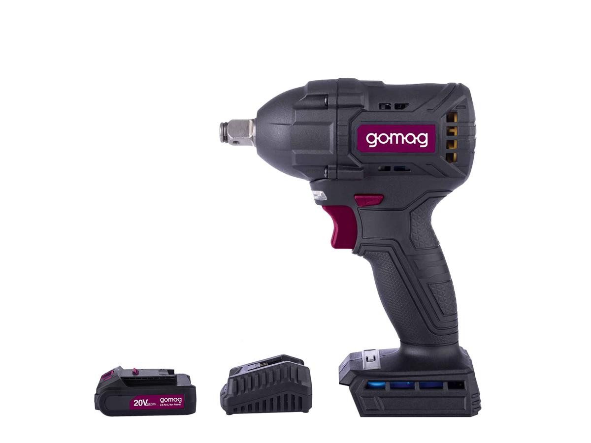 Gomag Akku-Schlagschrauber GO-SCS350BL 2,0 Ah Starterkitz, 2800 U/min, 350 Nm, (Set)