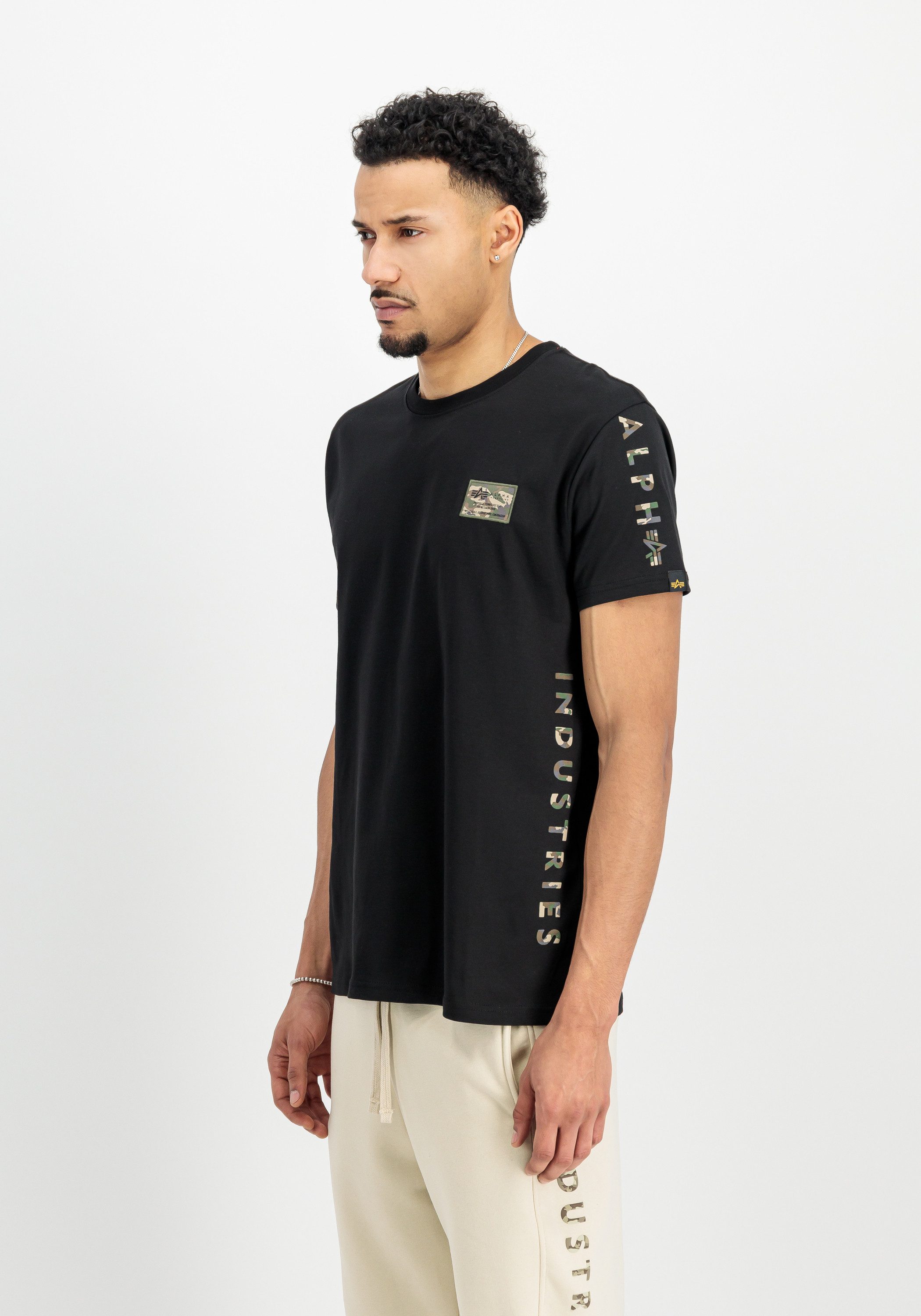Alpha Industries T-Shirt Camo Sleeve T-Shirt