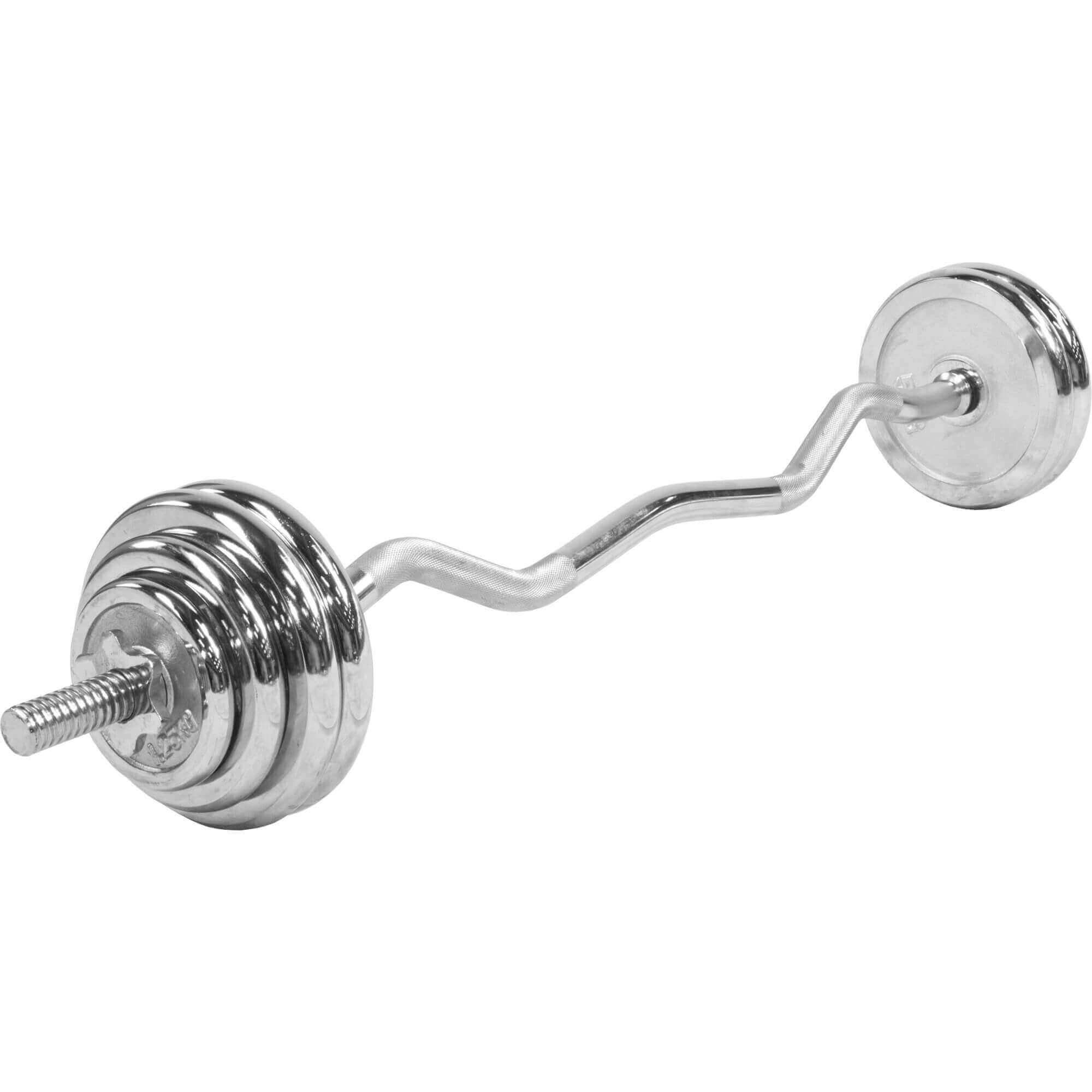 GORILLA SPORTS Hantel-Set SZ-Curlset Chrom 35 kg mit Sternverschlüssen