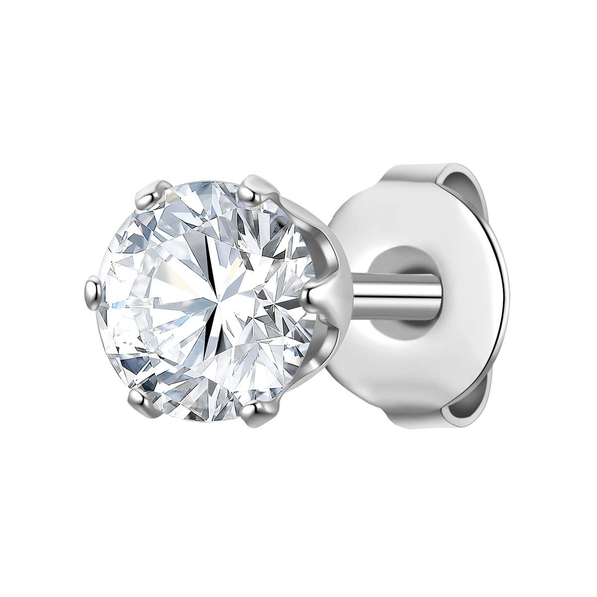 Single-Ohrstecker silber