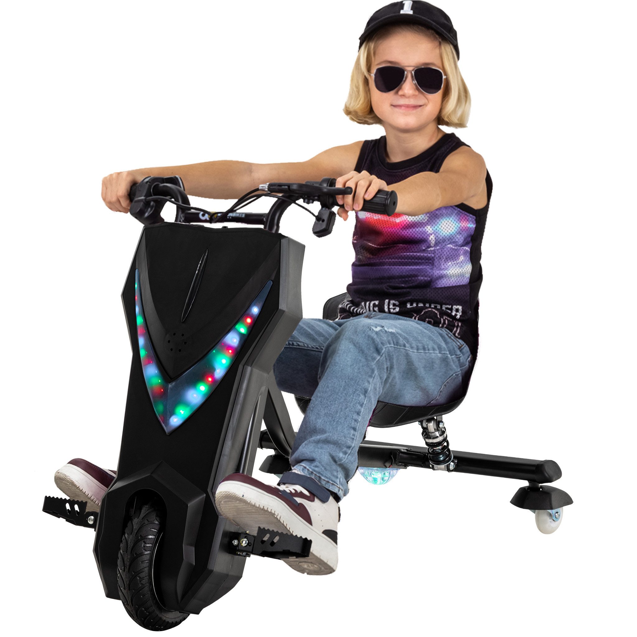 Actionbikes Motors Dreiradscooter Driftscooter Drifter 360, 15,00 km/h, 250 Watt - LED 360° Rollen - Federung - 3-Stufen - Drift-Trike