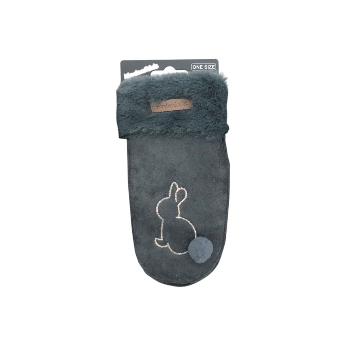 VewoTex Fäustlinge Winter Kinder Suede » Handschuhe Hase mit Teddy (Paar, 2-St., 1 Paar Fäustlinge) » Günstige Kinderhandschuhe weich gefüttert » Kunstfell am Handgelenk