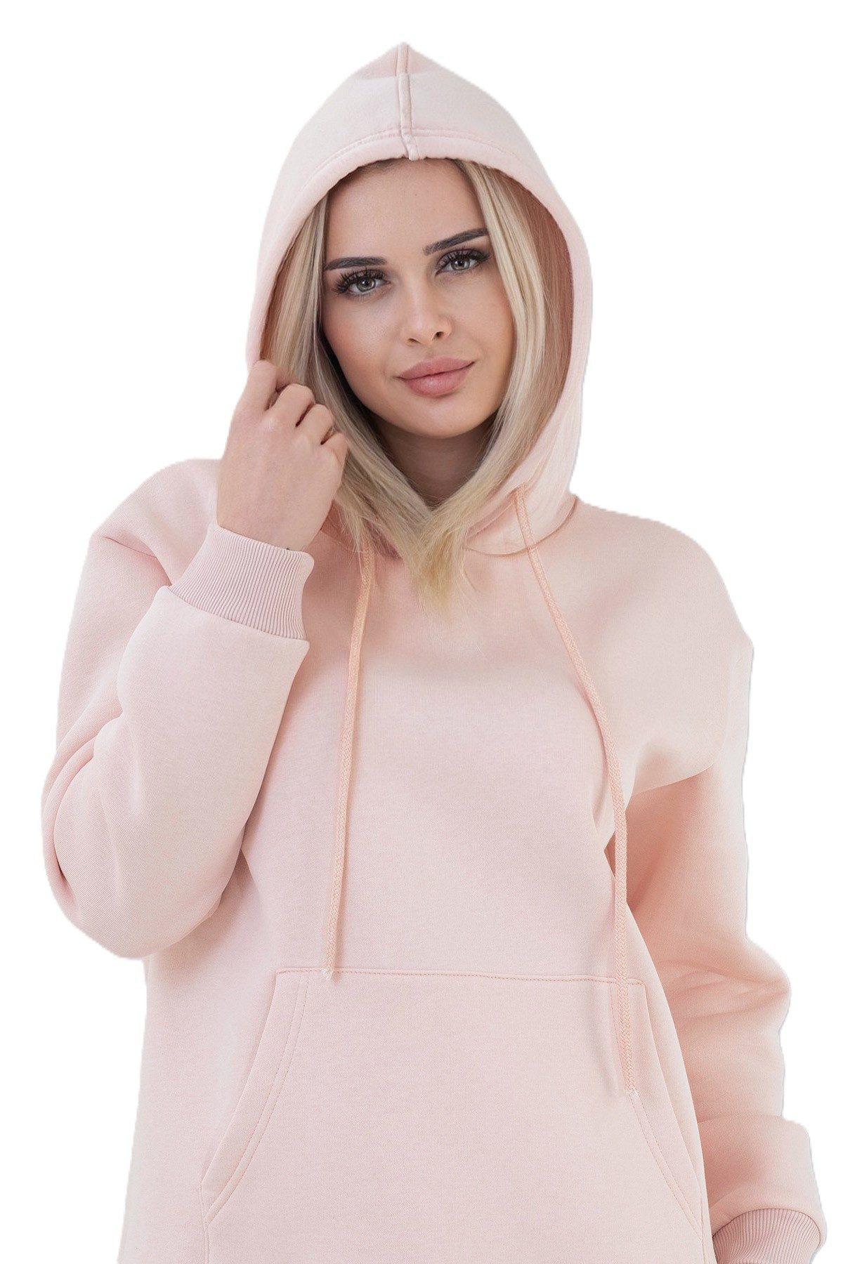 fashionshowcase Jogginganzug Damen Sportanzug 2-teilig mit Kapuzenhoodie & Hose 100% Baumwolle