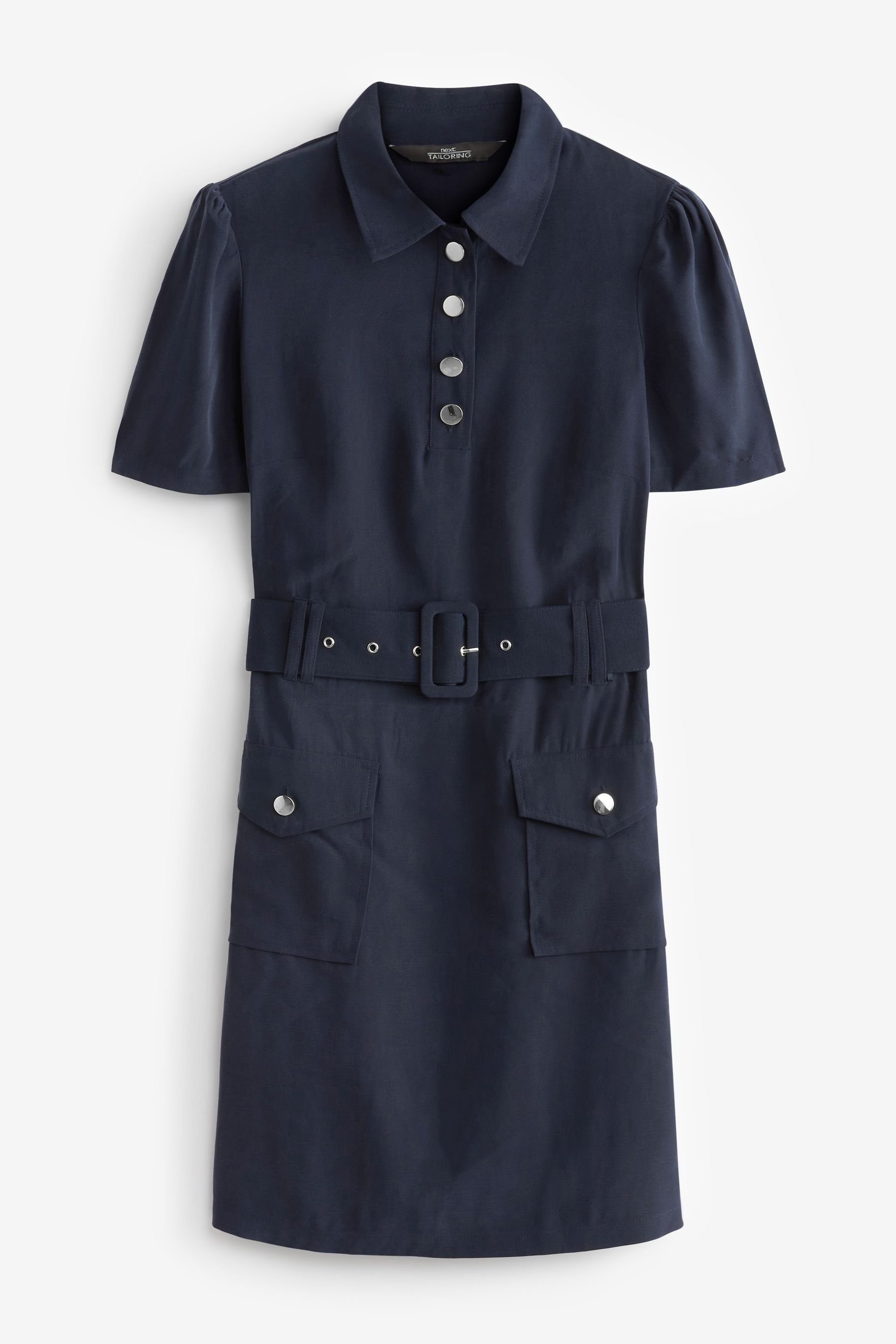 Next Blusenkleid Mini-Hemdkleid im Utility-Stil (1-tlg) Navy Blue | Blusenkleider