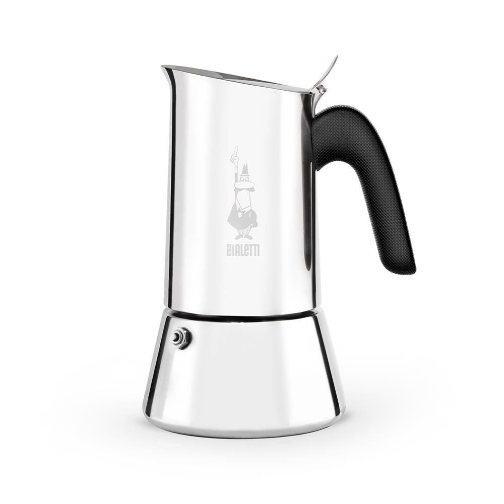BIALETTI Espressokocher Venus, 0,23l Kaffeekanne, Edelstahl, 6 Tassen, Für  Induktions-, Gas- und Elektroherde sowie für Propan-Campingkocher geeignet