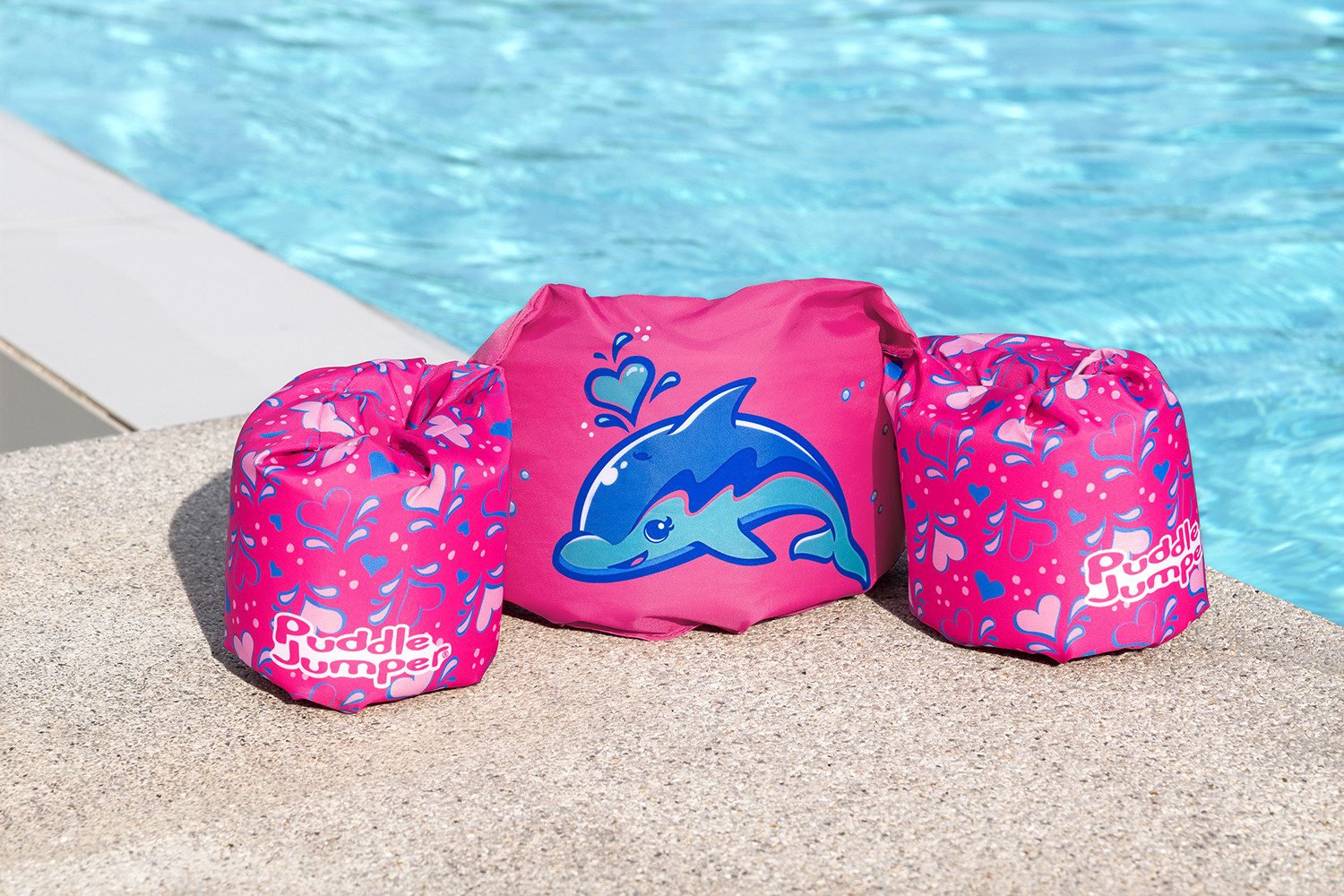 Bestway Schwimmweste Puddle Jumper, Rückenseite mit verstellbarem Gurt und Clipverschlüssen