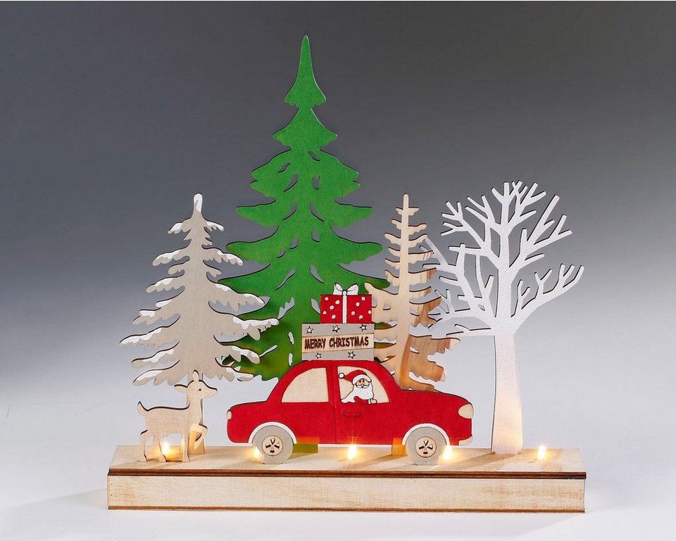 CHRISTMAS Baum, by Auto GOODS LED Dekoobjekt integriert, Weihnachtsdeko mit fest mit LED Inge Timer,