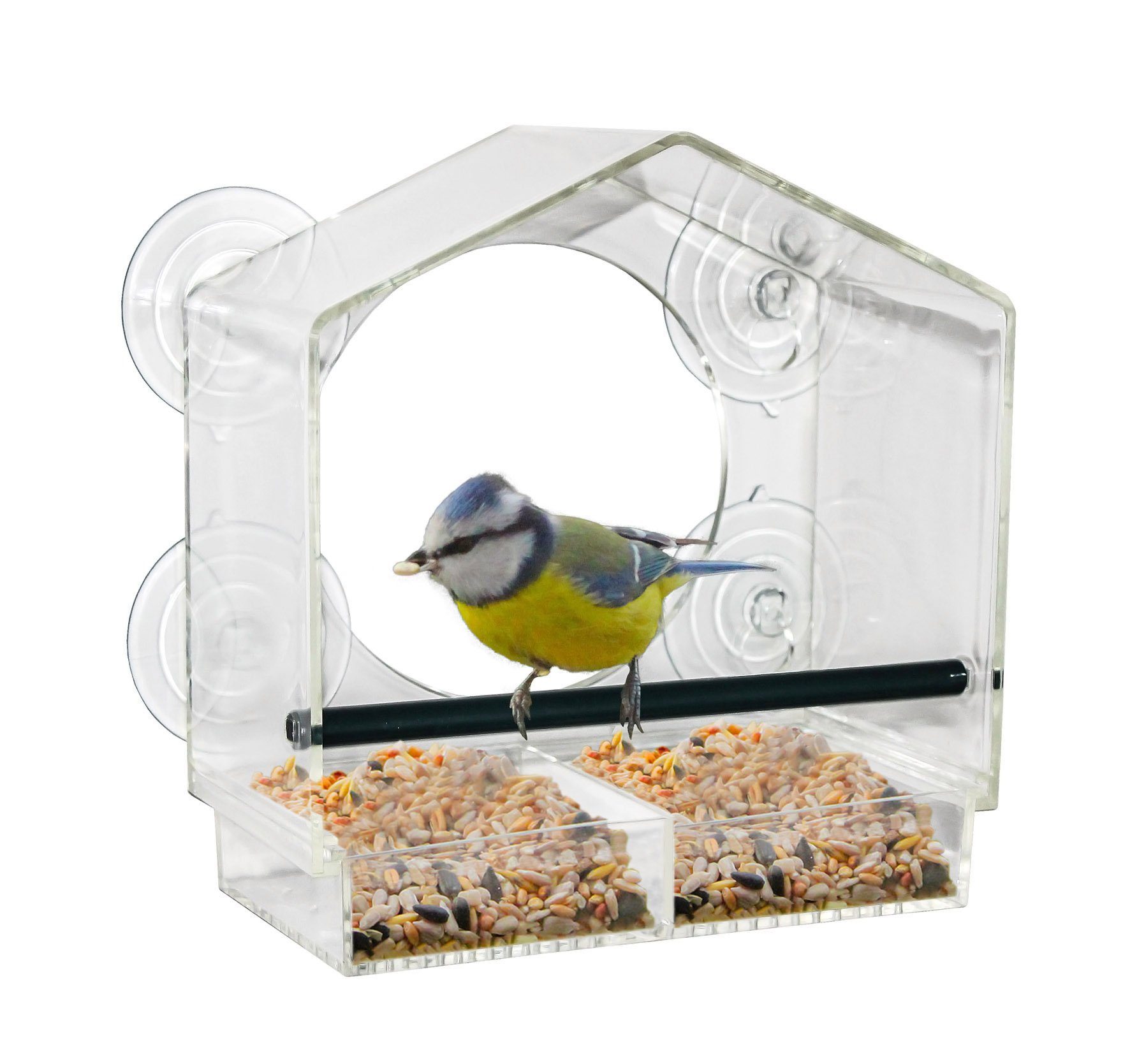 Spetebo Vogelhaus Fenster Futterhäuschen für Vögel - 20 x 18 cm, Transparen günstig online kaufen