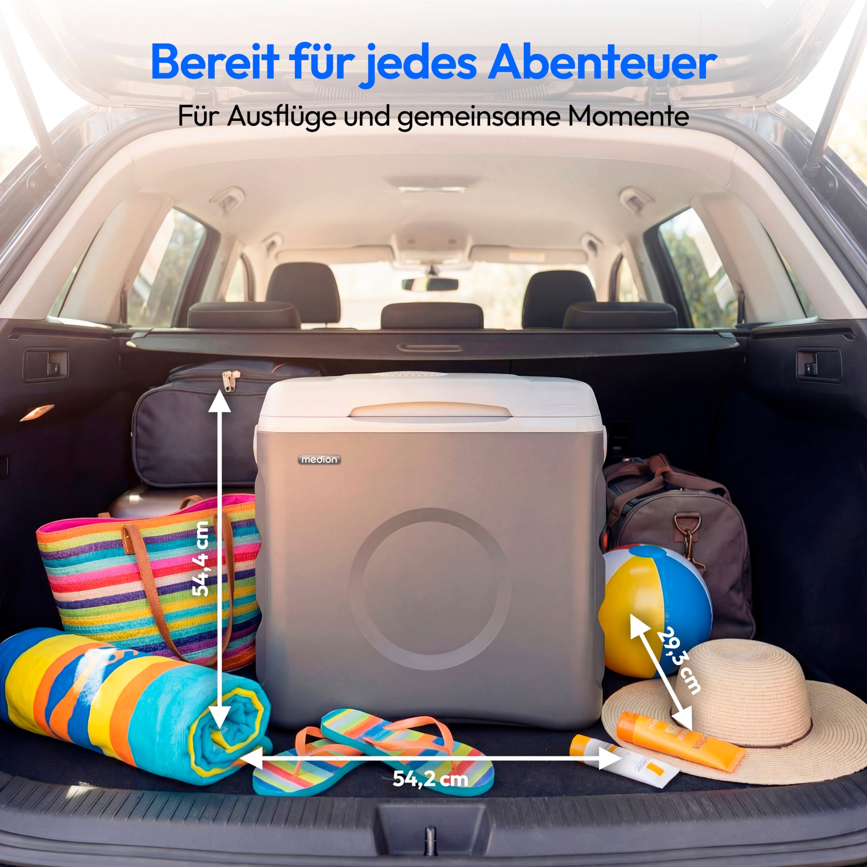 Medion® Kühlbox MEDION LIFE Thermoelektrische Kühlbox MD370030, 35 L, 12V 230V USB 5V, ECO Modus