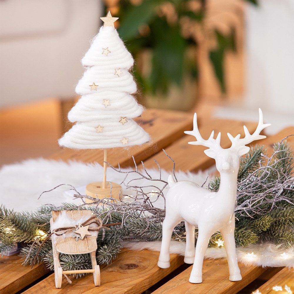 MICA Weihnachtsfigur Deko-Schlitten - aus Holz günstig online kaufen