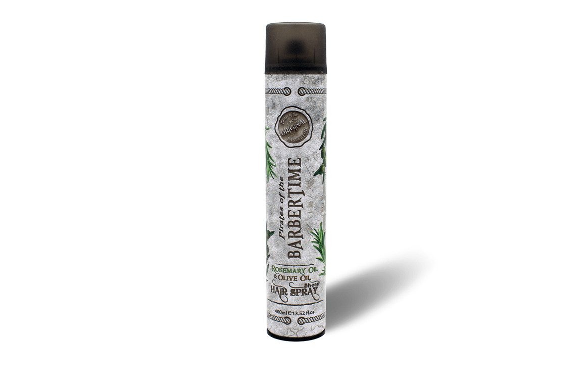 BARBERTIME Haarspray Hair Spray Haarspray 400ml Oliven & Rosemarin Öl Glanzspray