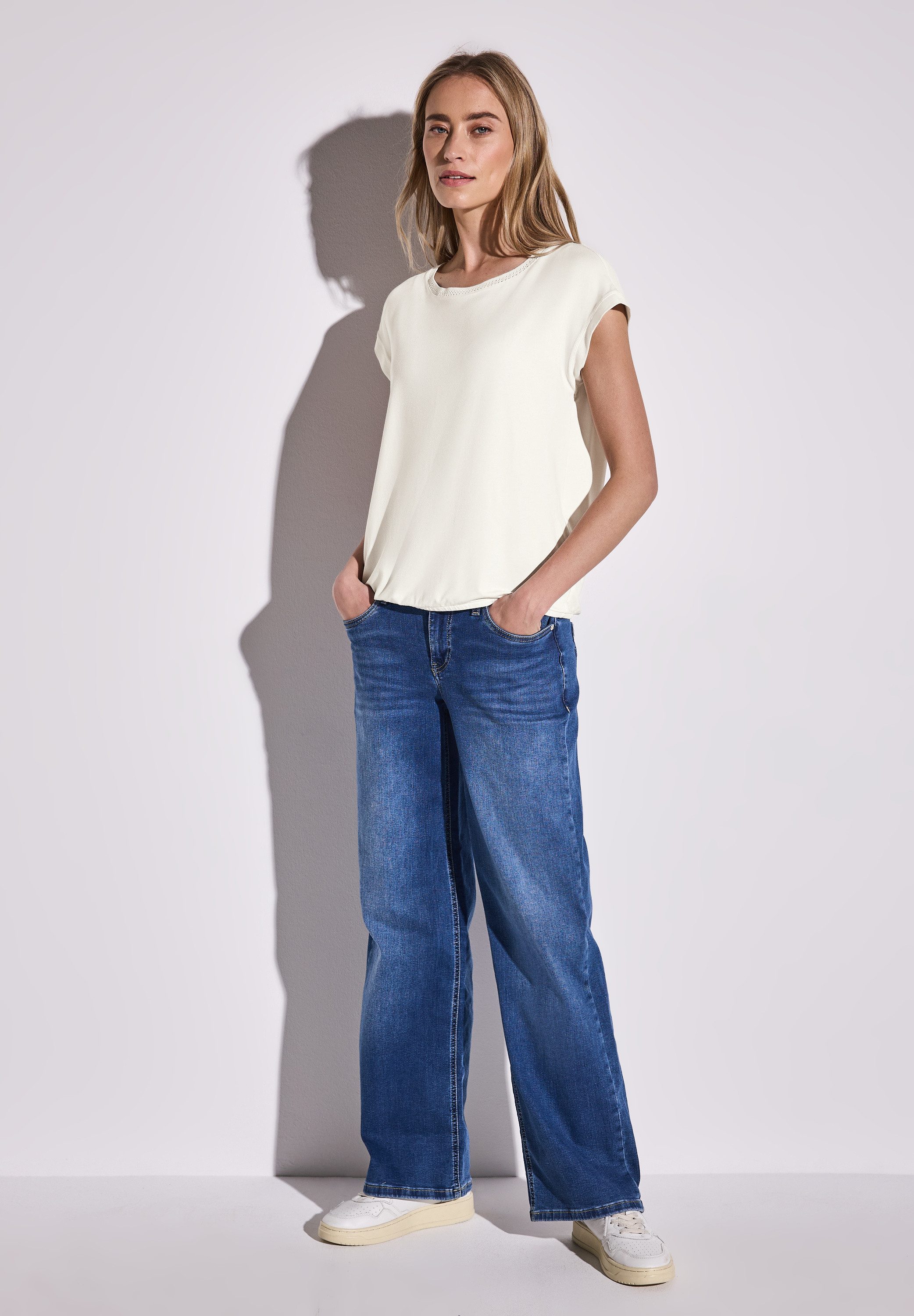 STREET ONE T-Shirt mit U-Boot-Ausschnitt