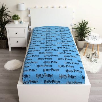 Bettlaken Harry Potter Kinderbettlaken blau, Baumwolllaken 90x200cm, Sarcia.eu