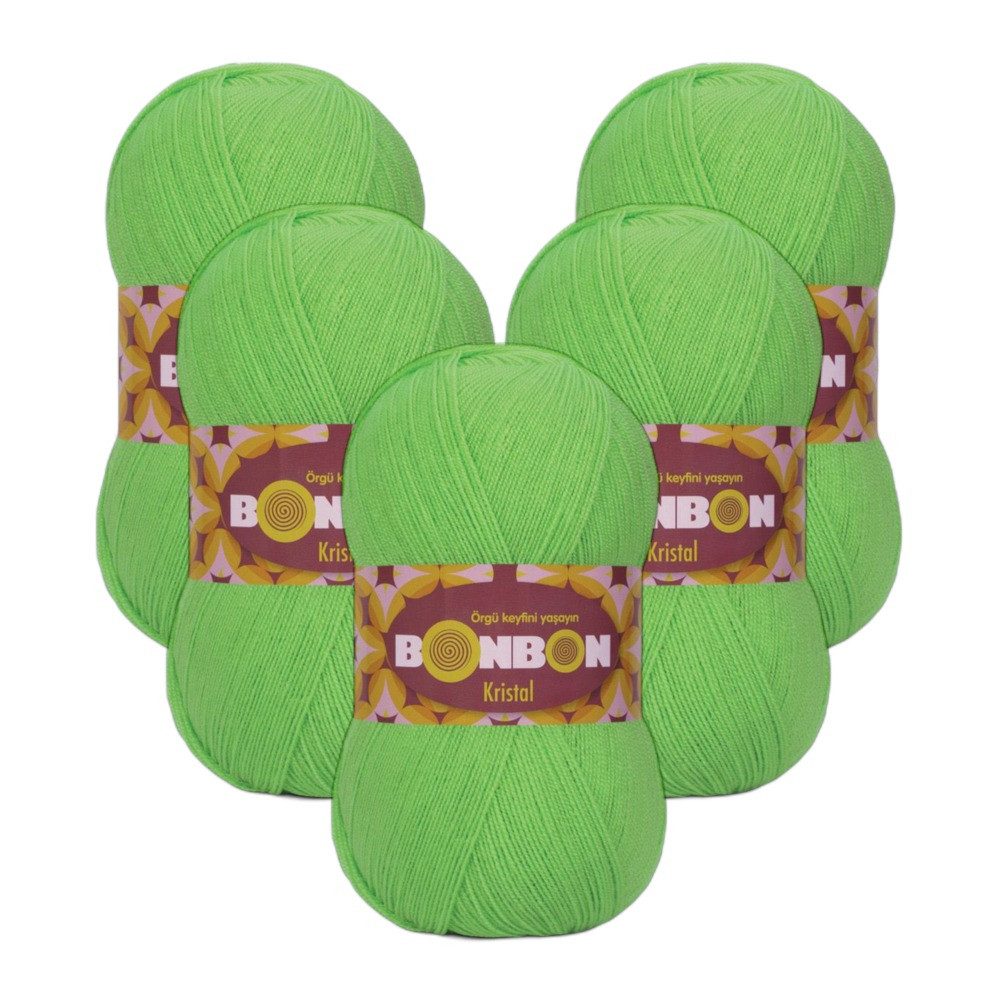 NAKO 5 x NAKO Bonbon Kristal Häkelwolle, 475 m, Strickgarn,Häkelgarn,Feines Garn