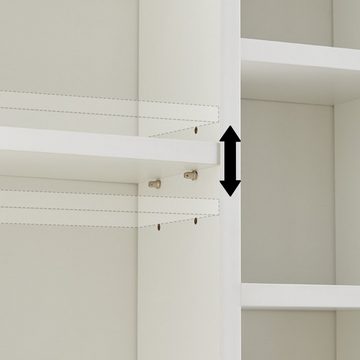 CLIPOP Badezimmerspiegelschrank Wandschrank (1er Set) 45x17x52cm Hängeschrank mit verstellbarer Ablage für Badezimmer