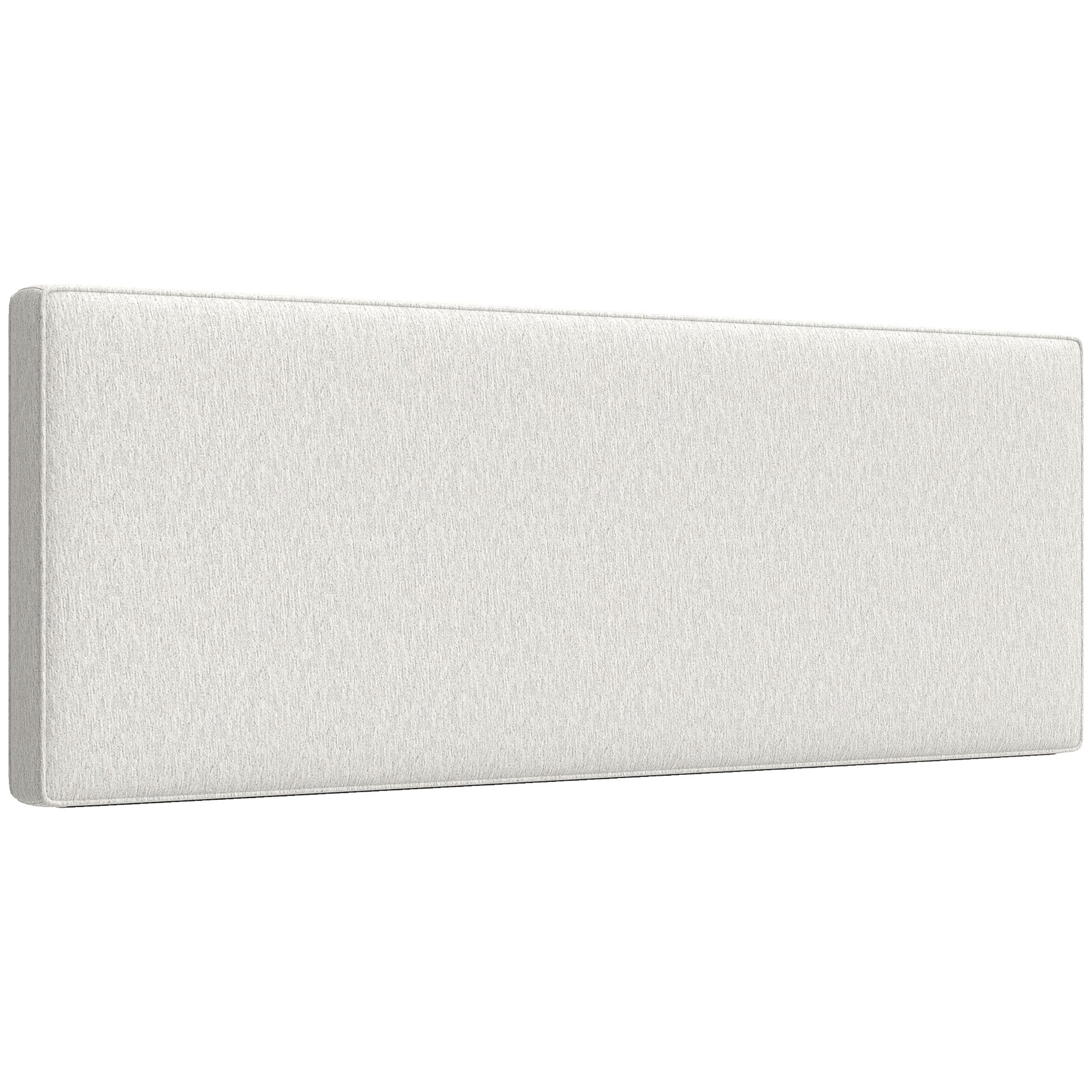 HOMCOM Kopfteil gepolstert Wandkissen mit Leinenoptik, (Bettkopfteil, 1 St., gepolstertes Kopfteil), für Schlafzimmer, Cremeweiß