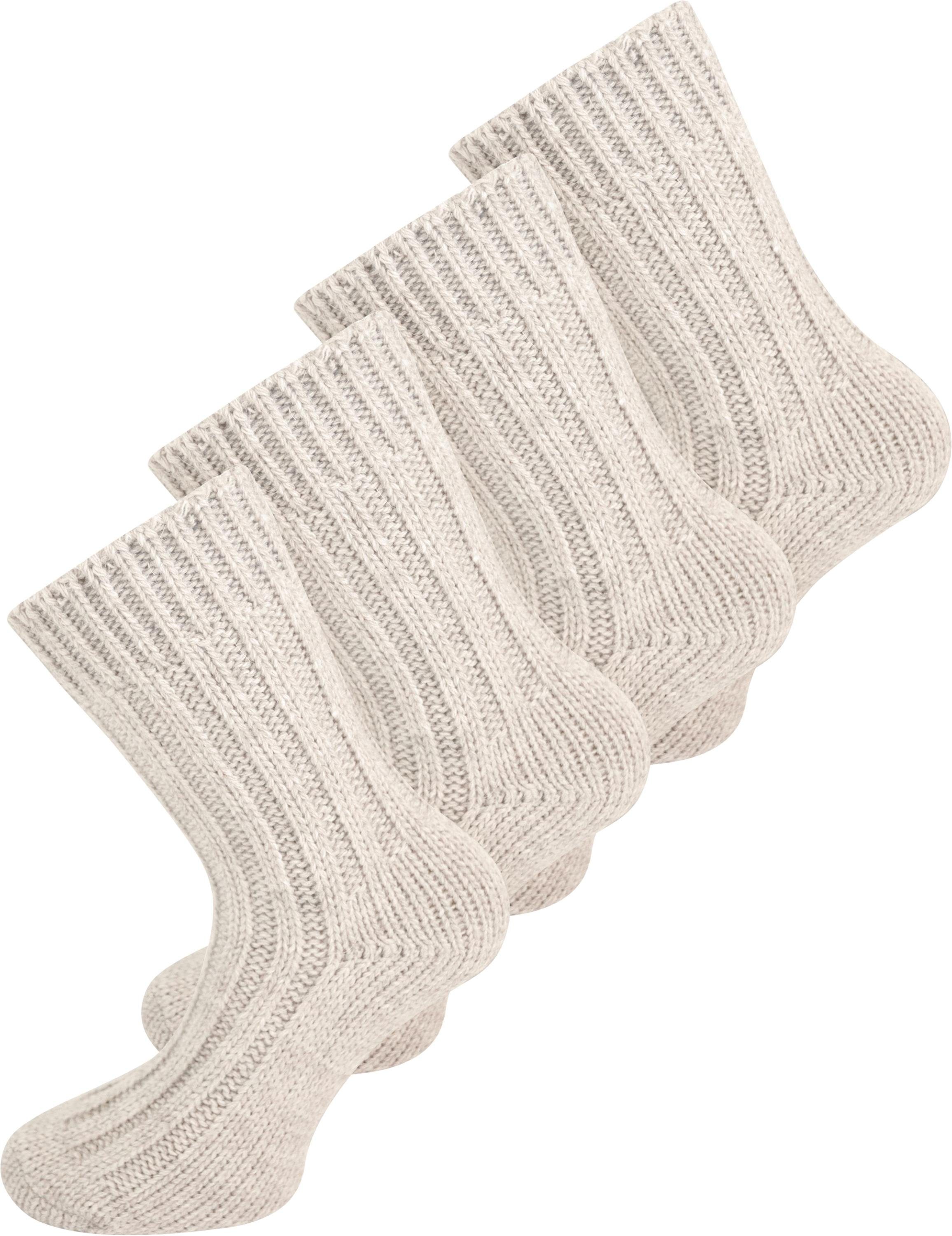 normani Thermosocken 4 Paar Alpaka-Socken (4 Paar) hochwertige Alpaka-Wolle Wollweiß