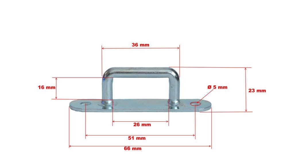 Miederhoff Anhänger 10x - Bügel-/ Riemenkrampen - 36x23 mm - Planenhaken - Stahl verzinkt