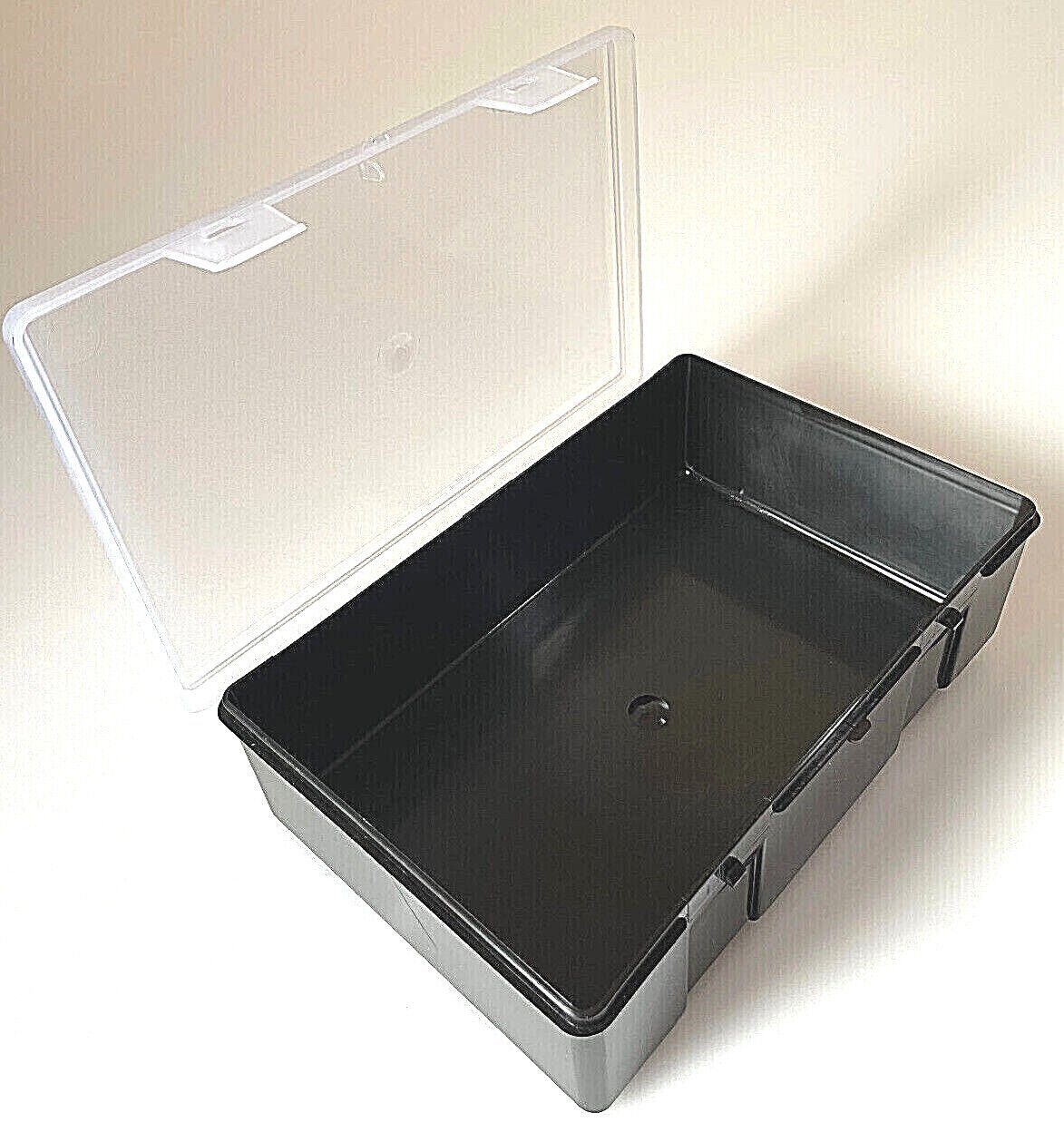 Anplast Angelkoffer Karpfenbox - Medizinbox Tackle BoX Behälter 2,5L MaXi Angelkiste Schwarz