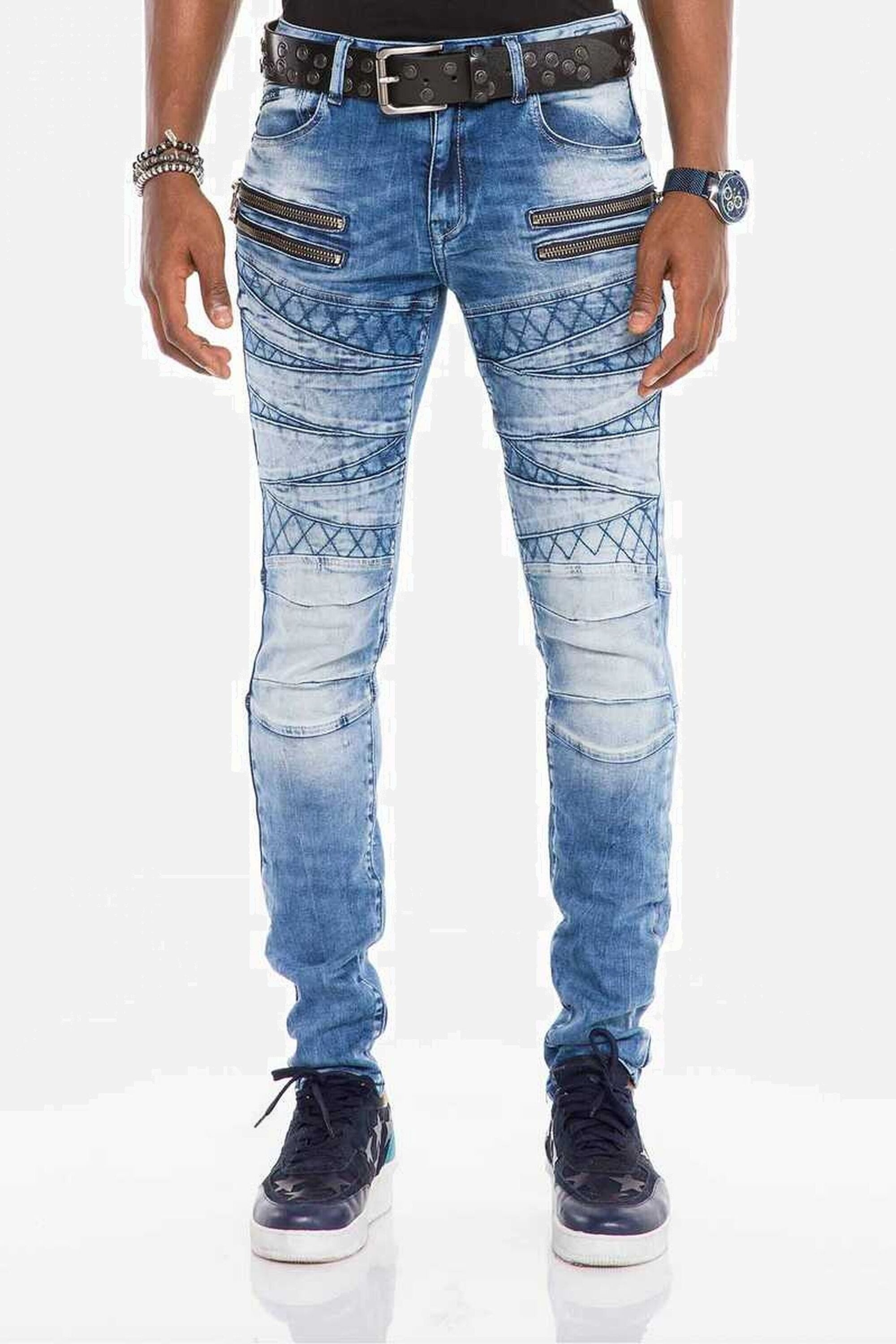 Cipo & Baxx Slim-fit-Jeans Jeans im stylischen Look in Slim Fit, CD-505