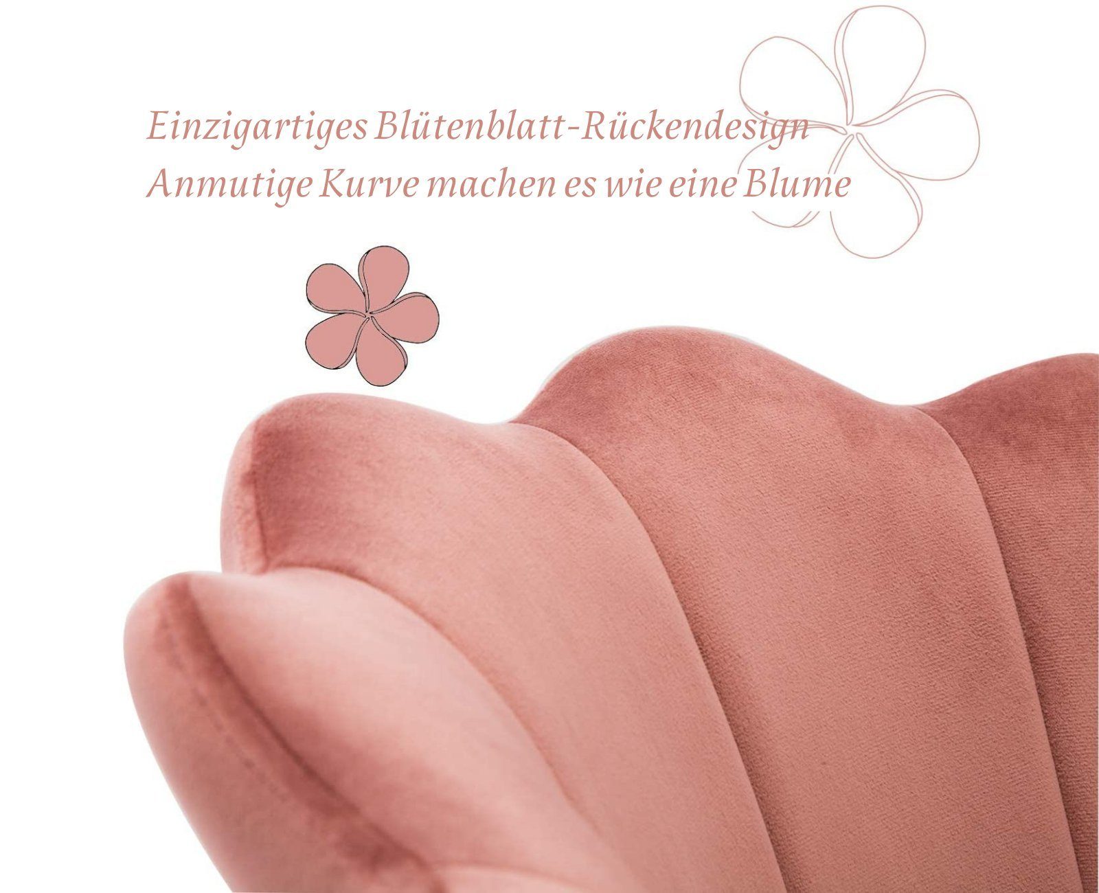 WAHSON OFFICE CHAIRS Loungesessel Bürostuhl Kunstfell Drehstuhl mit Rollen günstig online kaufen