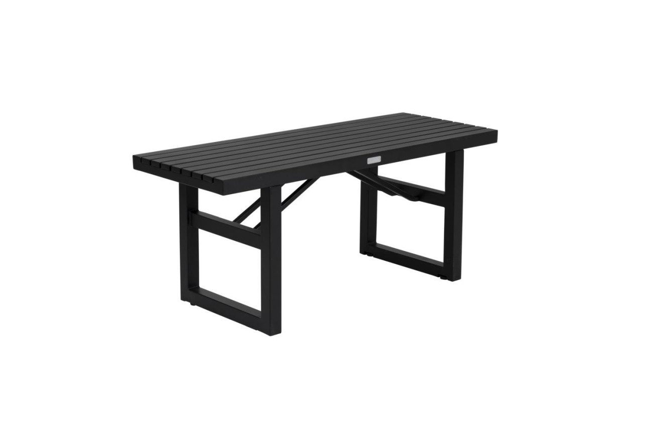 Brafab Gartenbank Vevi aus Aluminium 105 cm, Schwarz