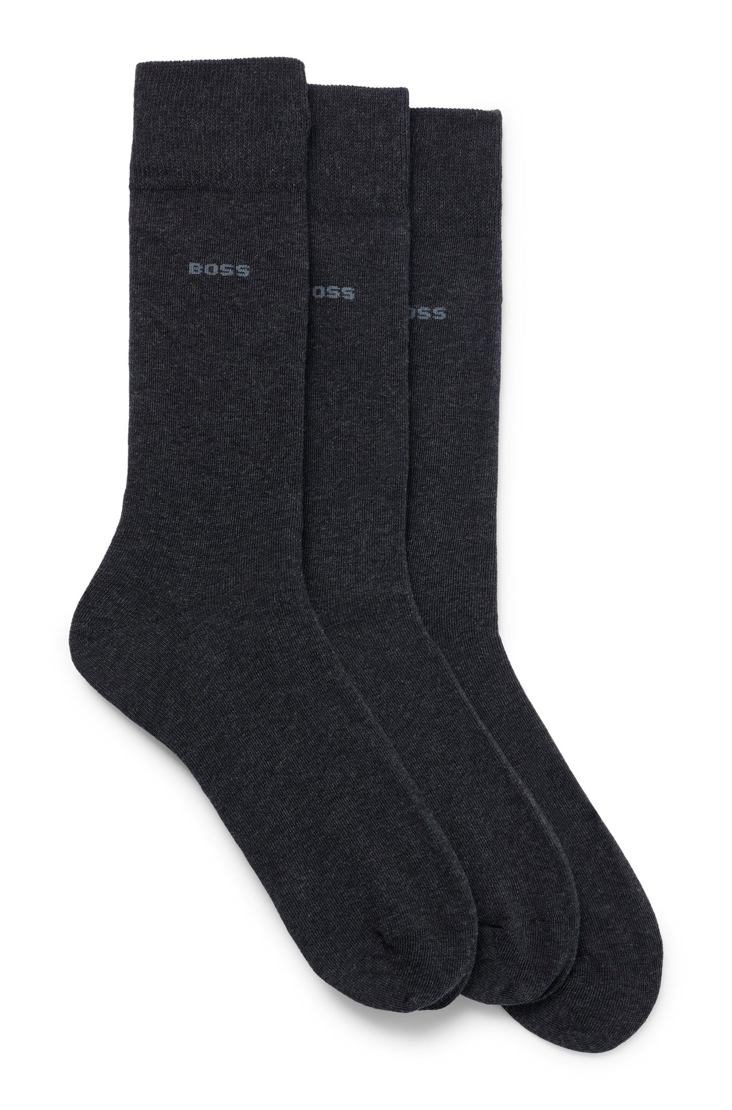 BOSS Socken (3-Paar) mit eingenähtem Logoschriftzug