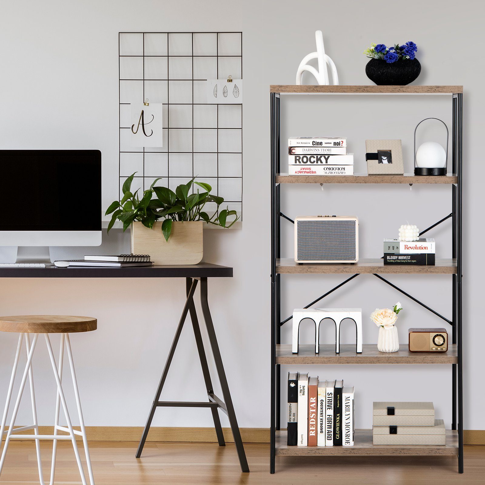COSTWAY Bücherregal, 5 Ebenen, Standregal mit günstig online kaufen