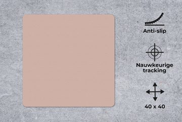 MuchoWow Gaming Mauspad Rosa - Palette - Einfarbig - Einfarbig rosa (1-St), Mousepad mit Rutschfester Unterseite, Gaming, 40x40 cm, XXL, Großes