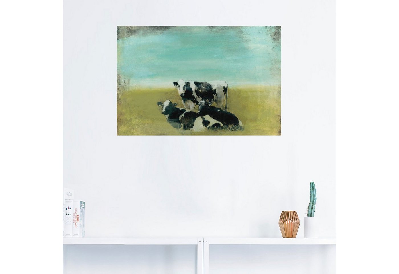 Artland Wandbild »Kühe auf der Weide III«, Haustiere (1 Stück), in vielen Größen & Produktarten - Alubild / Outdoorbild für den Außenbereich, Leinwandbild, Poster, Wandaufkleber / Wandtattoo auch für Badezimmer geeignet-HomeTrends