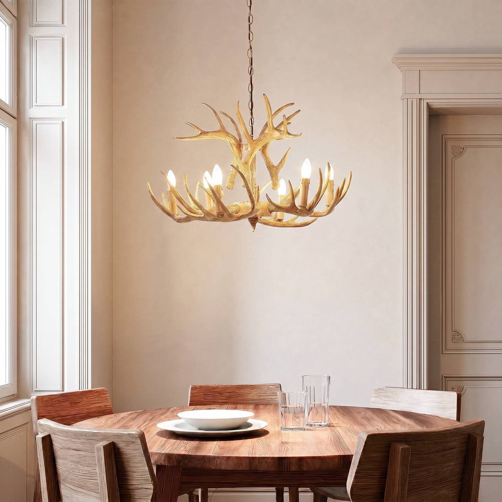 Lindby Hängeleuchte Fibi, Kunststoff Braun IP20, 6 x 40 W