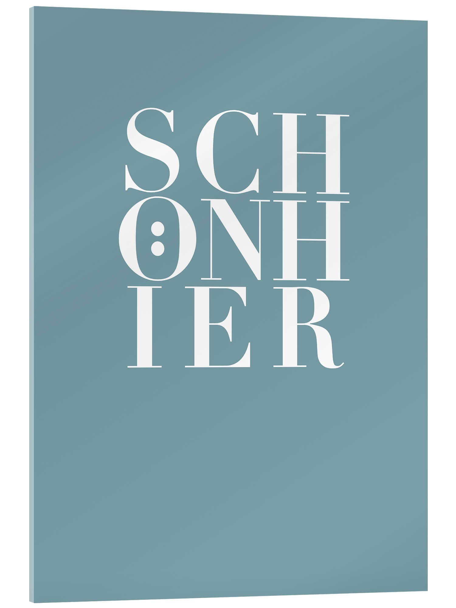 Posterlounge Wandbild Schön Hier, Typobox, erhältlich als Poster, Leinwandbild, Wandsticker oder Acrylglasbild