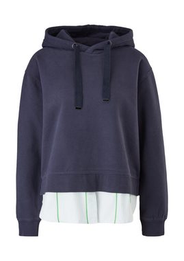 s.Oliver Sweatshirt Hoodie mit Bluseneinsatz Layering