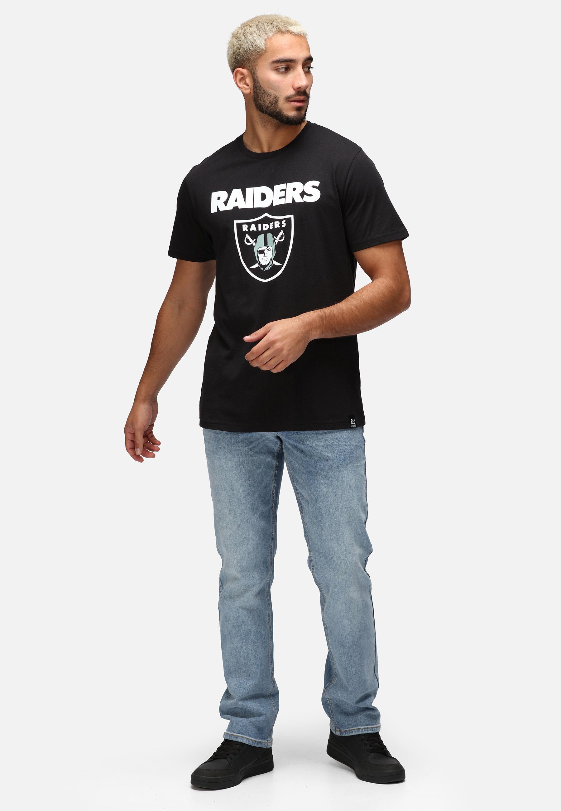 RAIDERS NFL GOTS LOGO T-Shirt Bio-Baumwolle Recovered zertifizierte