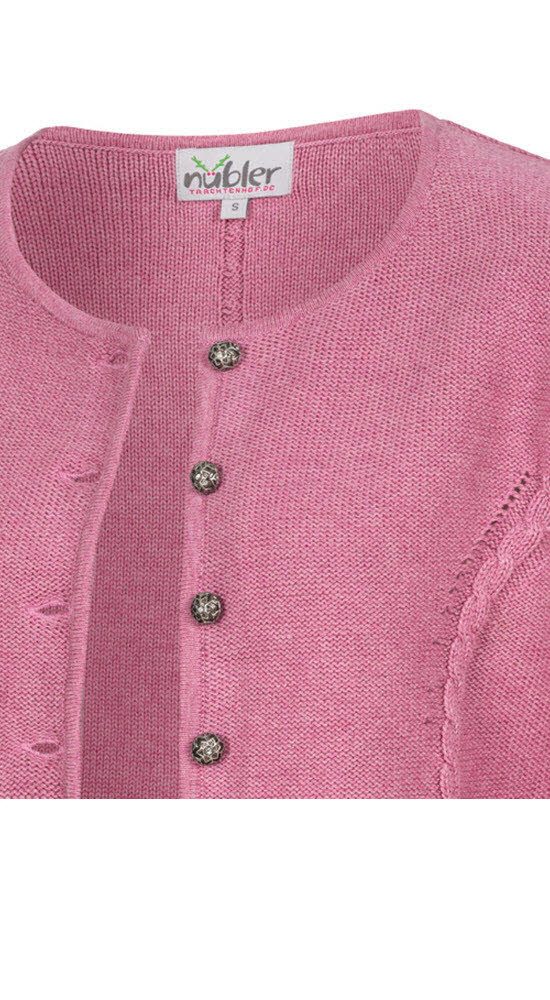 Nübler Trachtenstrickjacke Strickjacke Amira in Rosa von Nübler