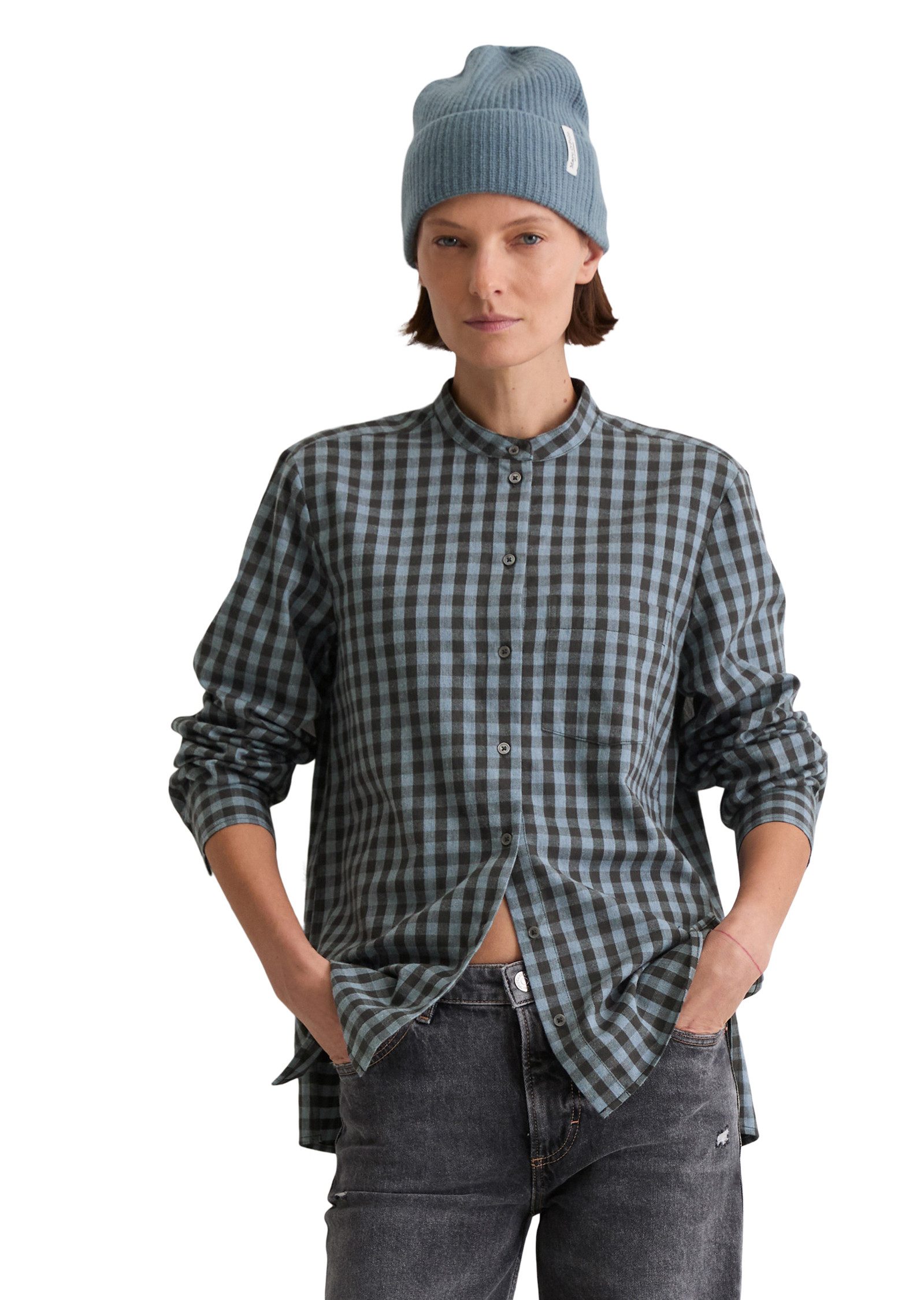 Marc O'Polo Karobluse regular fit aus softem Baumwoll-Flanell
