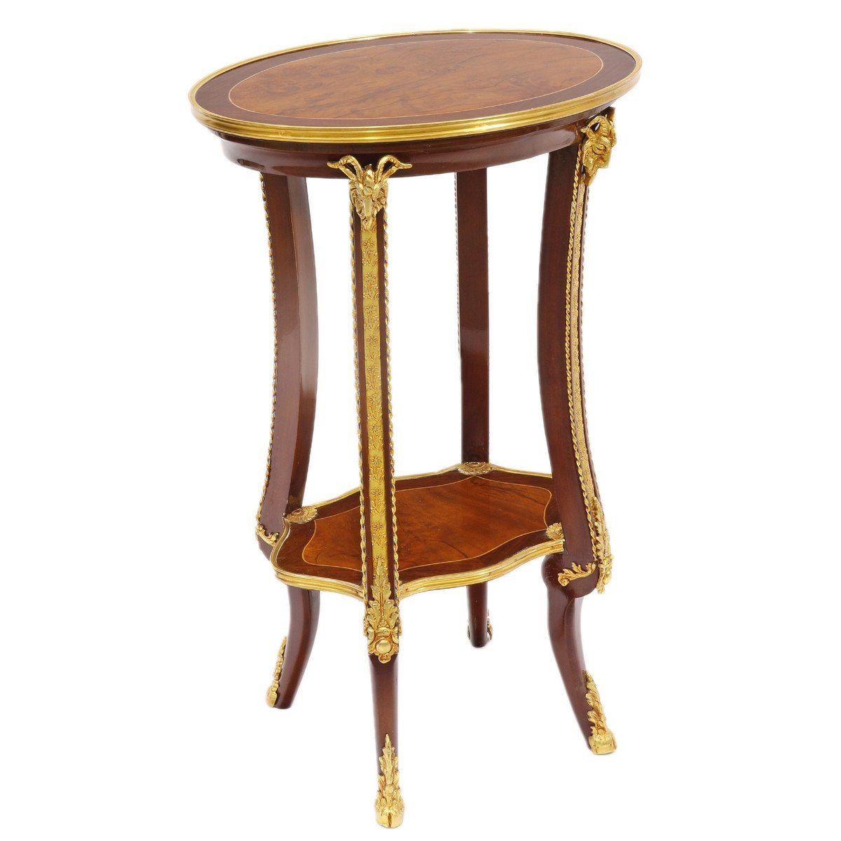 cm Padrino - Beistell Tisch Gold Louis Beistelltisch 44 Mahagoni H Barock 78 Beistelltisch x Casa / XIV Luxus Möbel