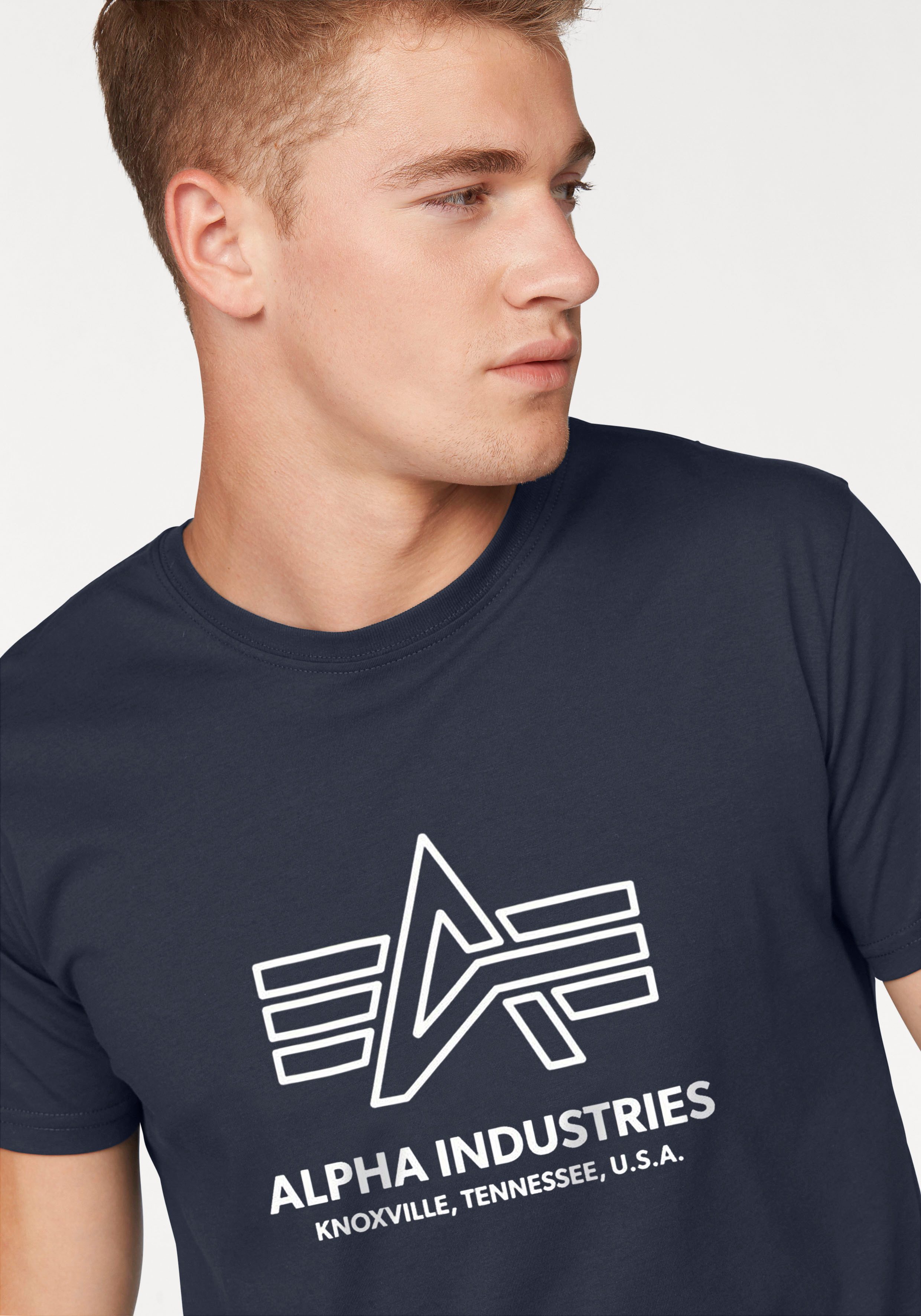 Alpha Industries Rundhalsshirt Logo Print T