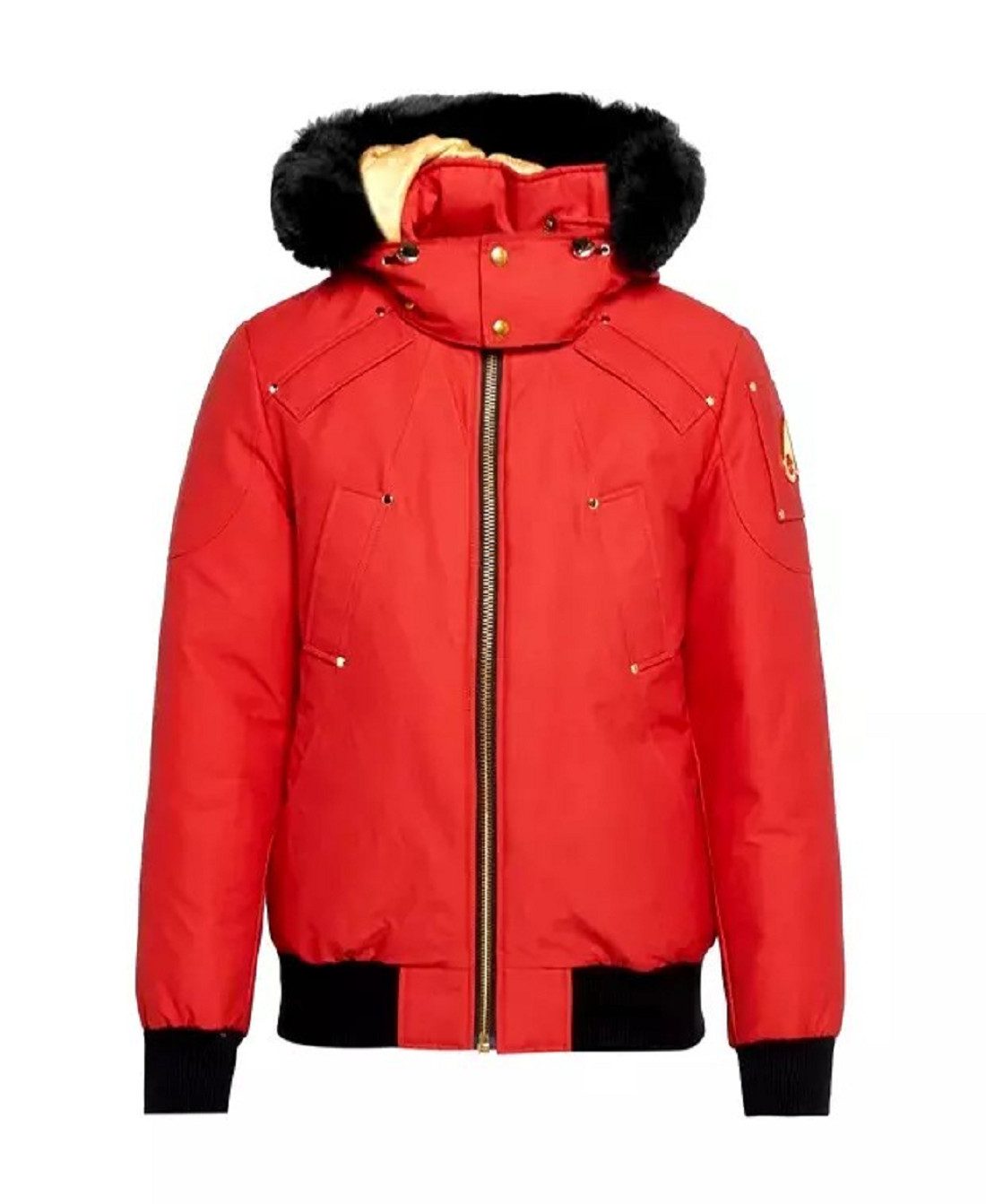 Moose Knuckles Bomberjacke MOOSE KNUCKLES LITTLE RAPIDS BOMBBER HERREN JACKE, abnehmbarer Kapuze, in Unifarbe
