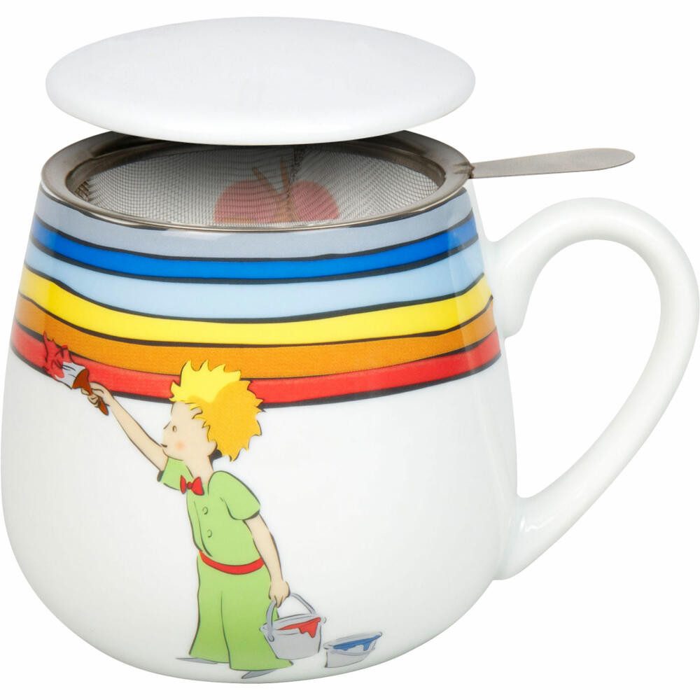 Könitz Becher Der kleine Prinz - Regenbogen, Porzellan, mit Sieb und Deckel