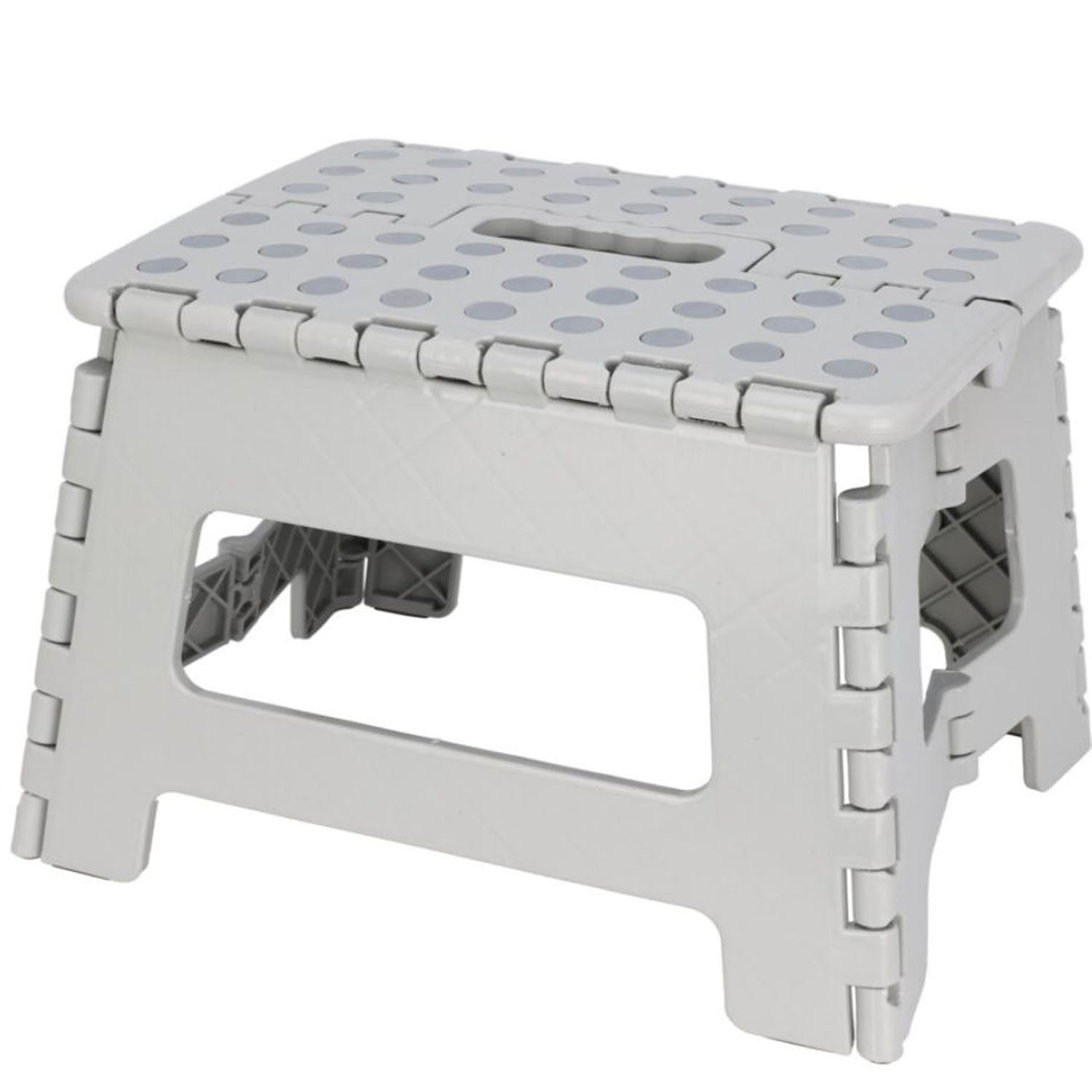 Mojawo Fußhocker Klapptritt Klapphocker Trittstufe Falthocker Grau max 150 Kg