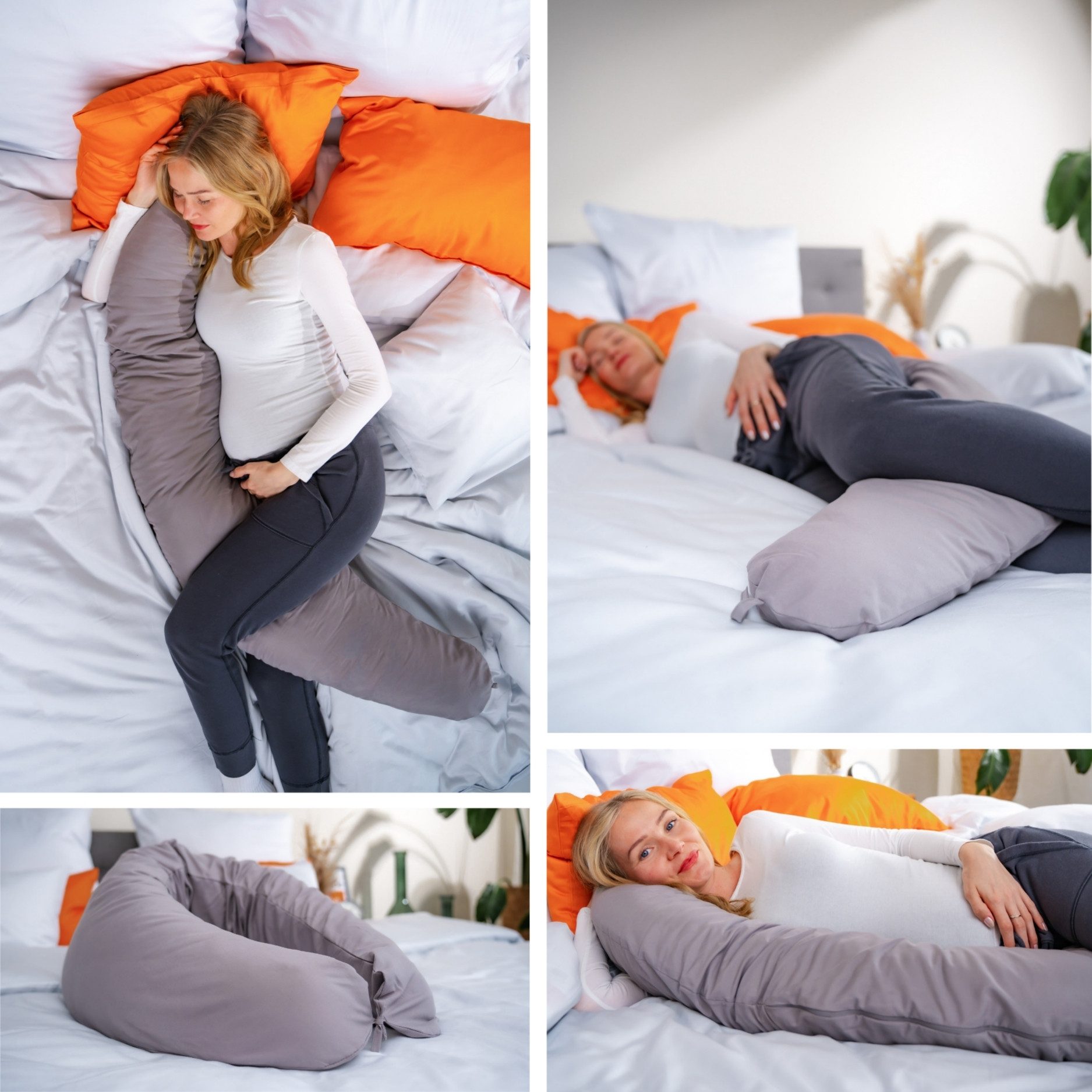 sleepling Stillkissen Schwangerschaftskissen, mit Verschlussbändern für optimale Nutzung, Bezug abnehmbar & waschbar – Bild 5 von 5
