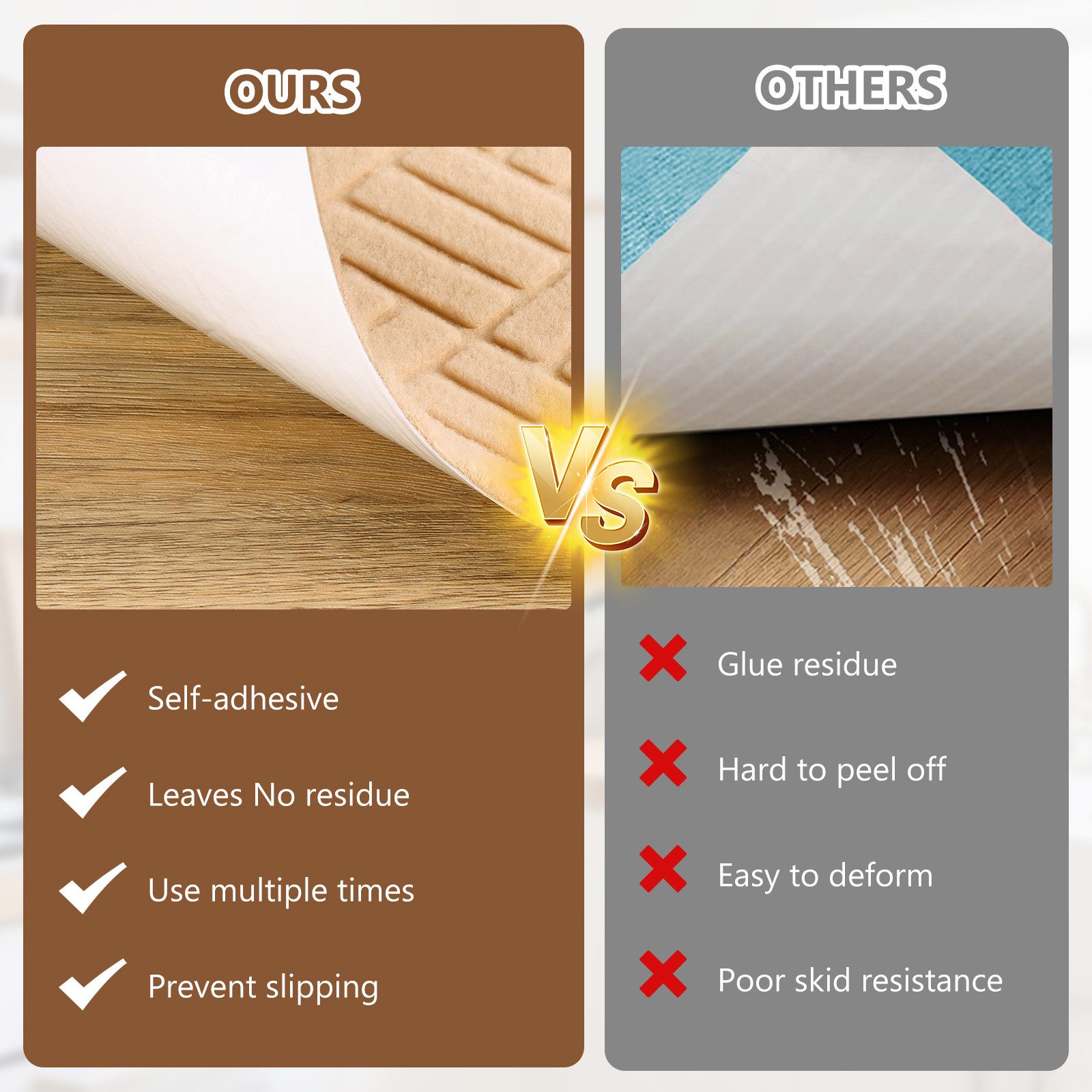 BlingBin Stufenmatte Treppenstufen Matten, 15 Stück Rutschfester Treppenteppich, 20 x 76 cm, Rechteckig, Höhe: 3 mm, Anti-Rutsch-Treppenläufer für alle Arten von Treppen, Wiederverwendbar